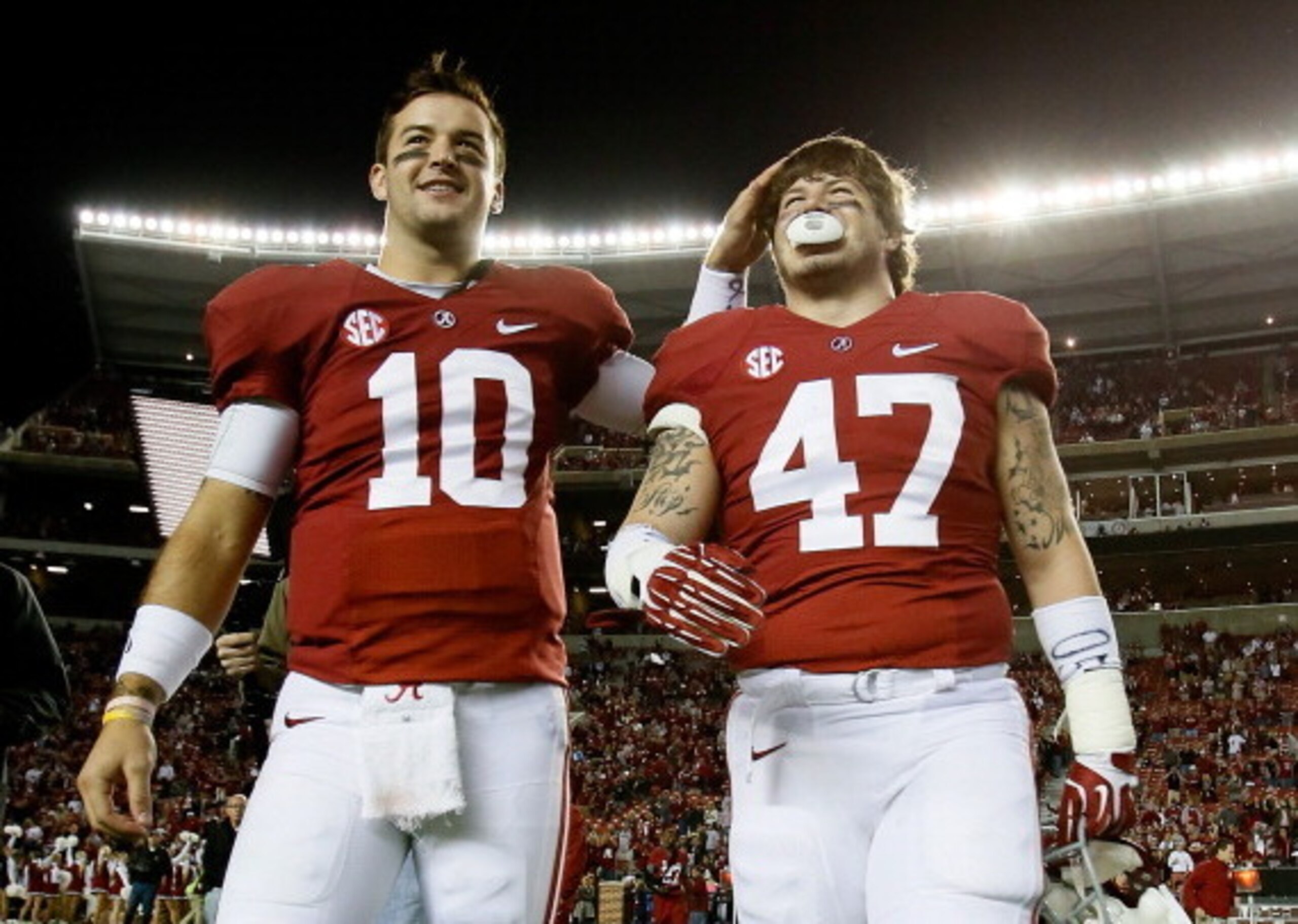 Although AJ McCarron's brother Corey will play for Middle Tennessee, Alabama is a huge favorite. Although AJ McCarron's brother Corey will play for Middle Tennessee, Alabama is a huge favorite.