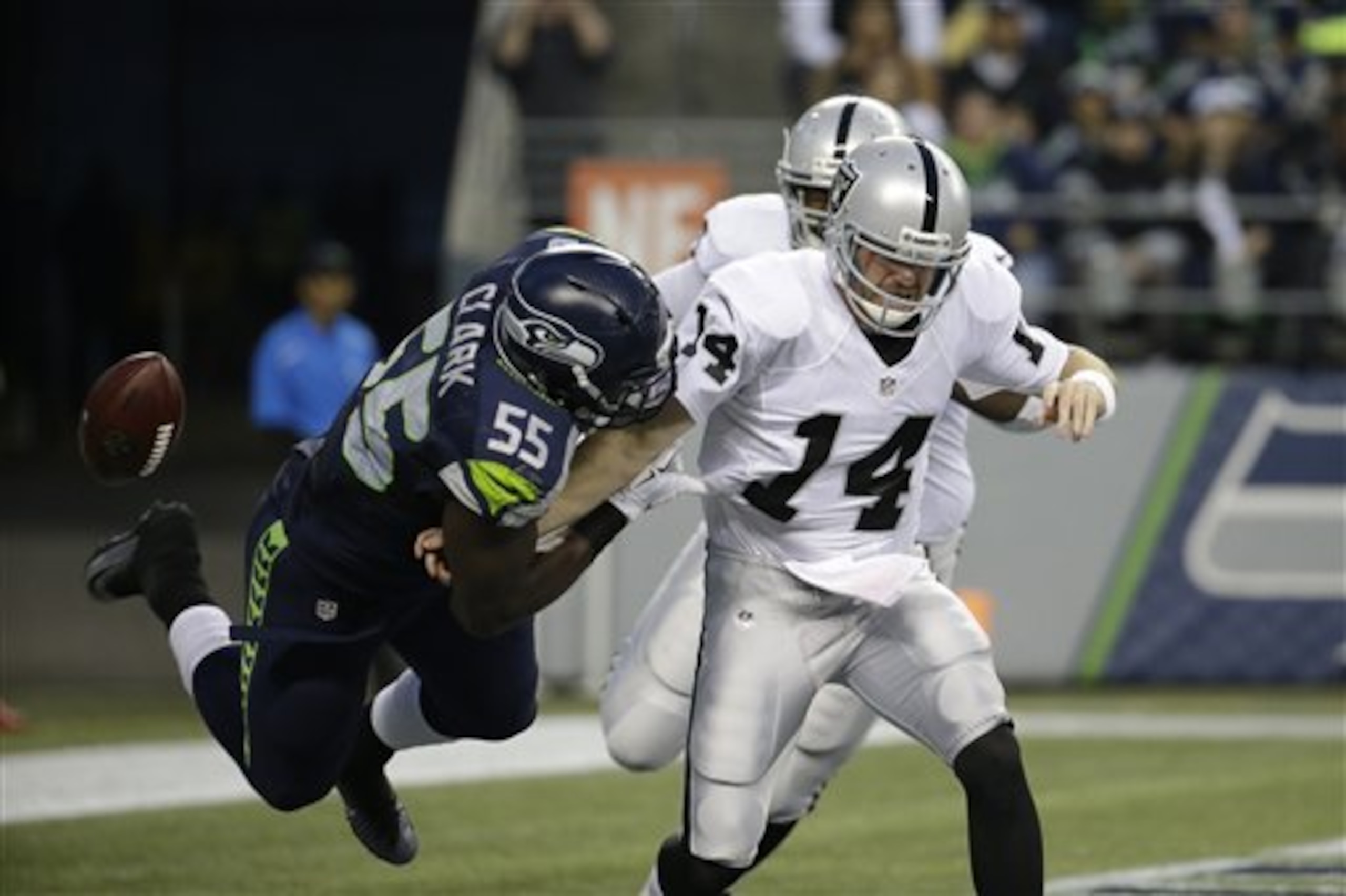 Frank Clark's strip-sack of Matt McGloin in the end zone was his most impressive play of the game, but it was far from his only one.