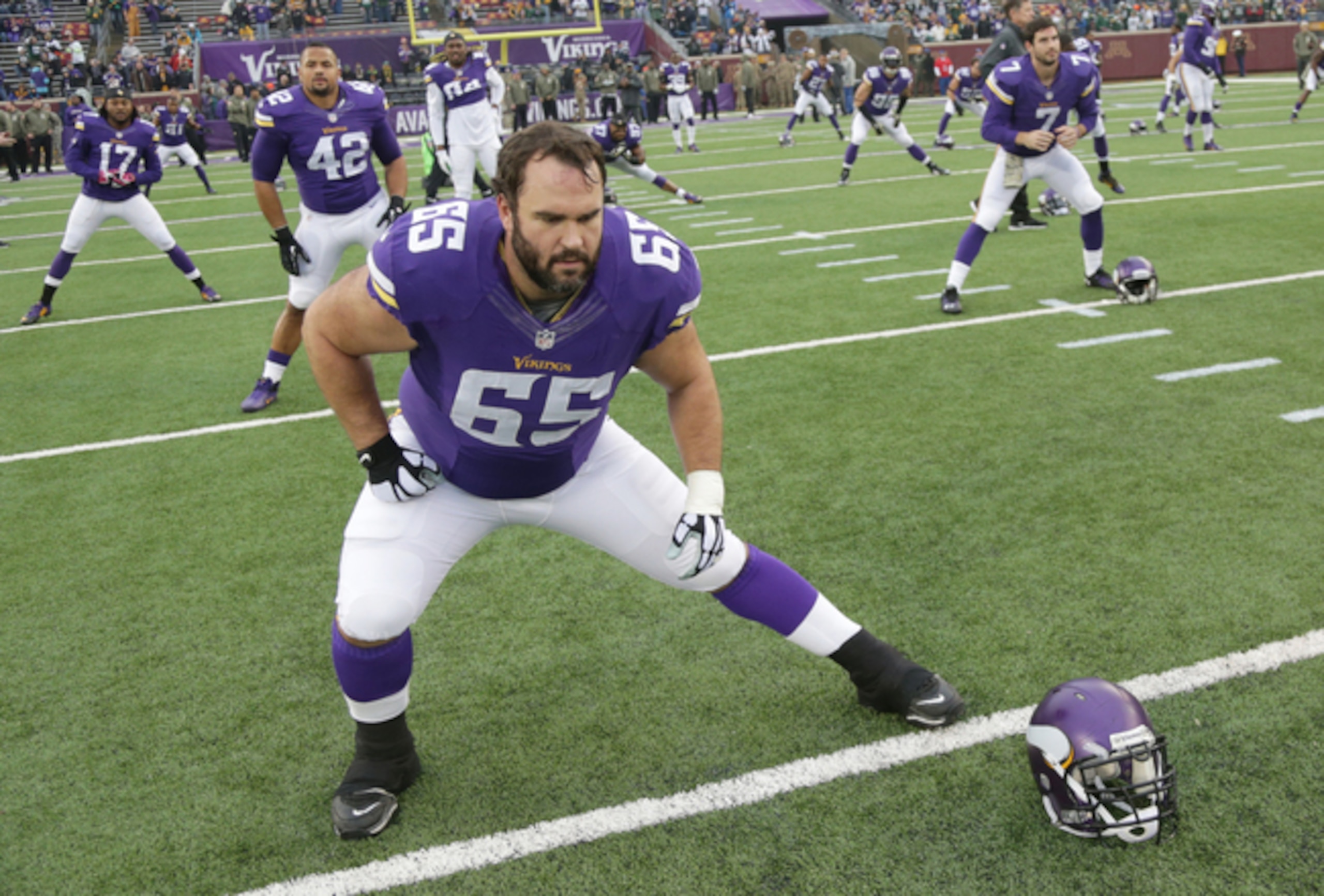 Minnesota will enter Week 1 without its starting center and right tackle.