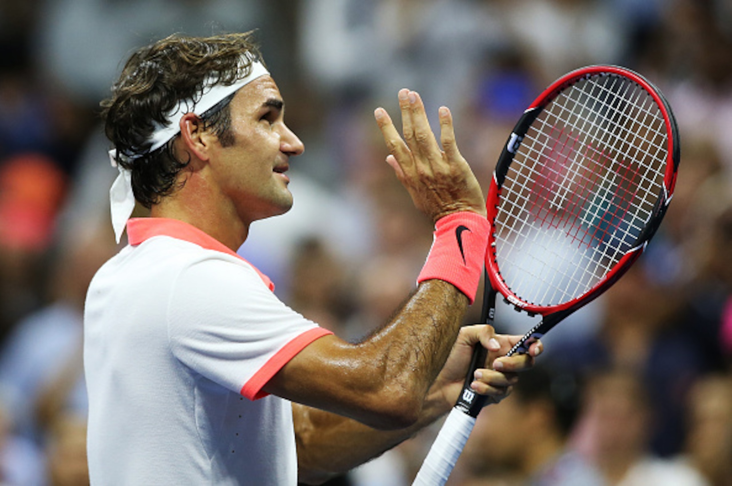 Roger Federer after his win over Stan Wawrinka in the semifinals.