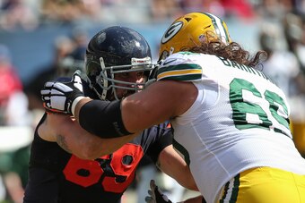 Jared Allen struggled to apply pressure to Packers QB Aaron Rodgers on Sunday.