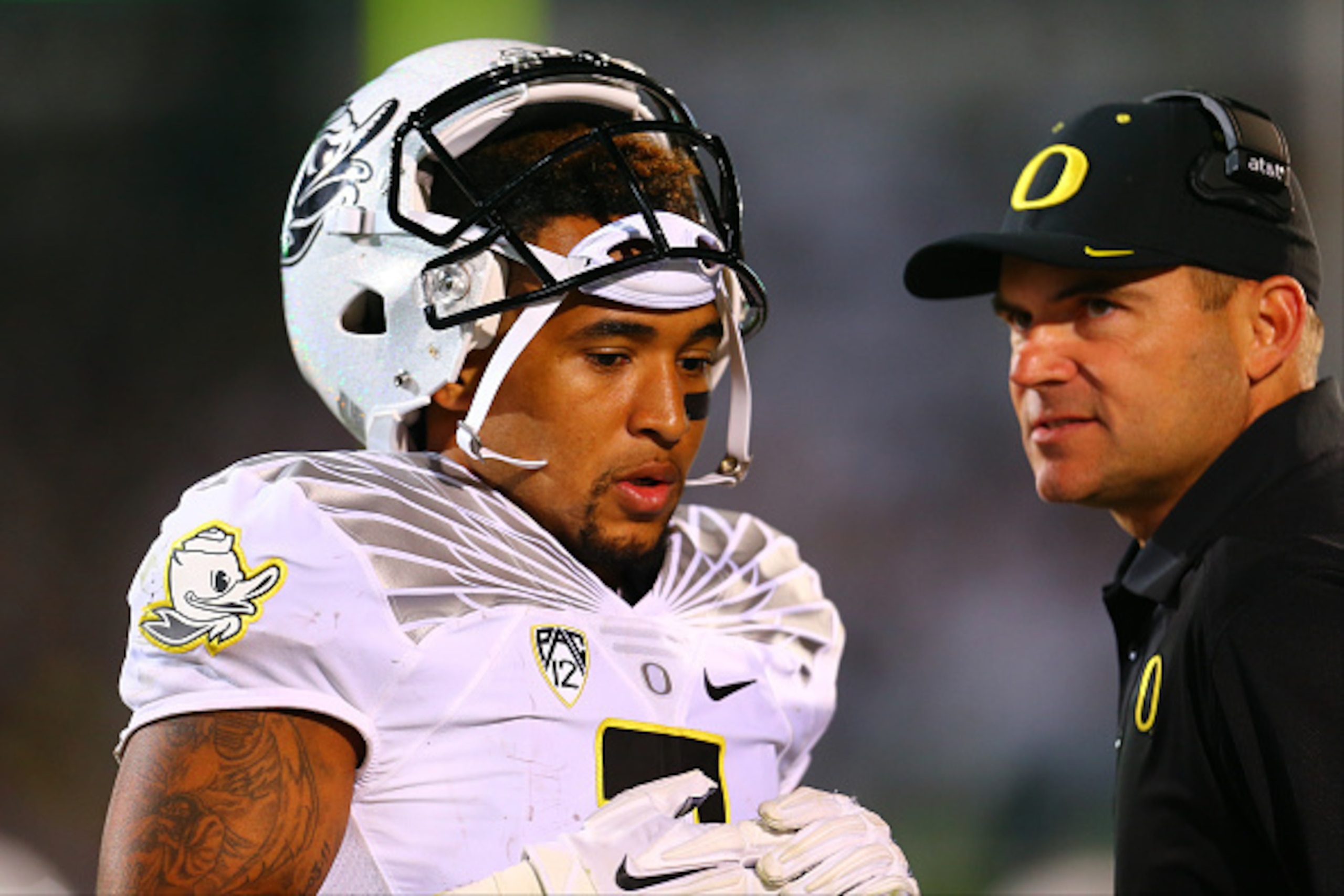Oregon QB Vernon Adams and HC Mark Helfrich Oregon QB Vernon Adams and HC Mark Helfrich
