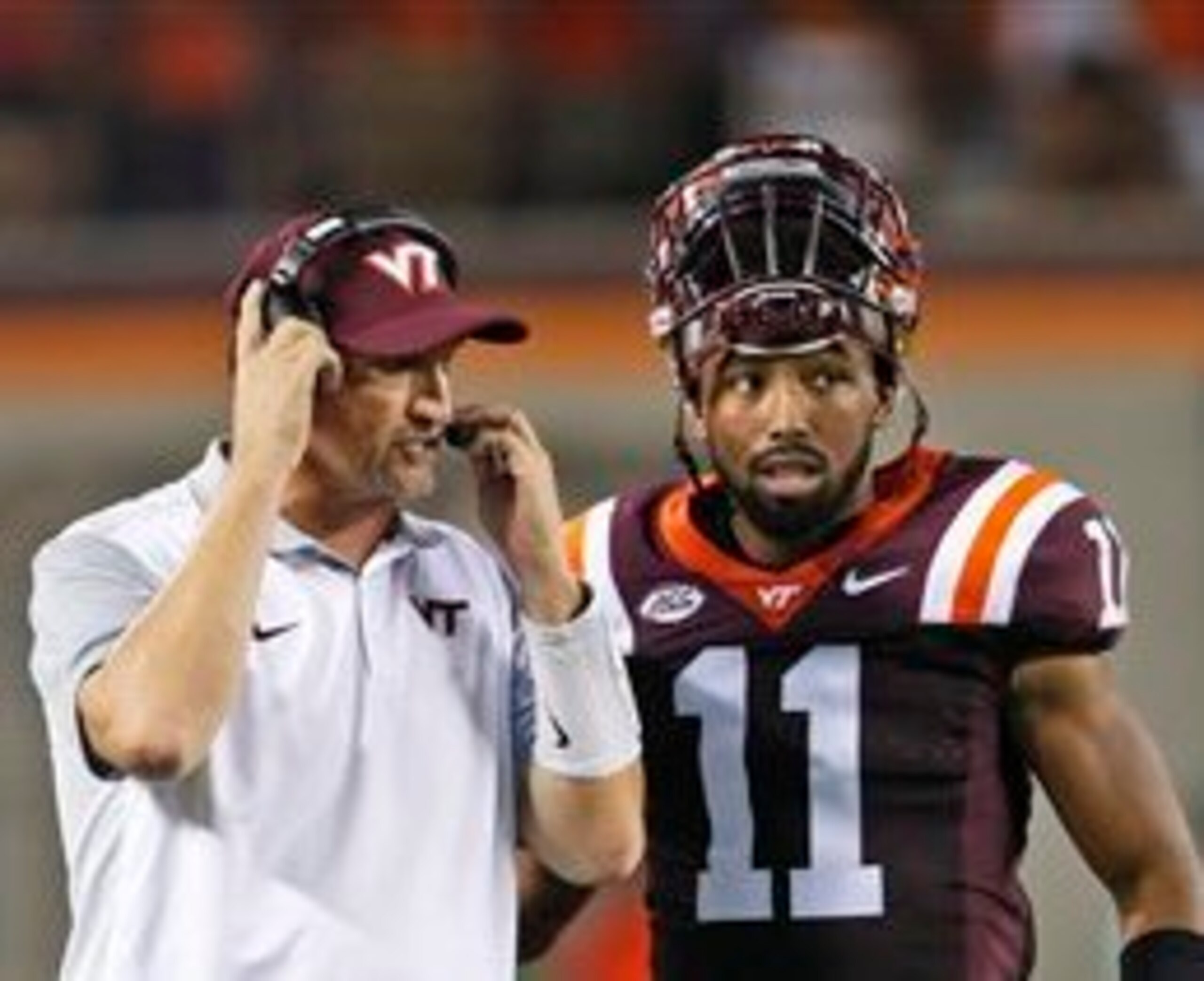 VT defensive coordinator Bud Foster and cornerback Kendall Fuller