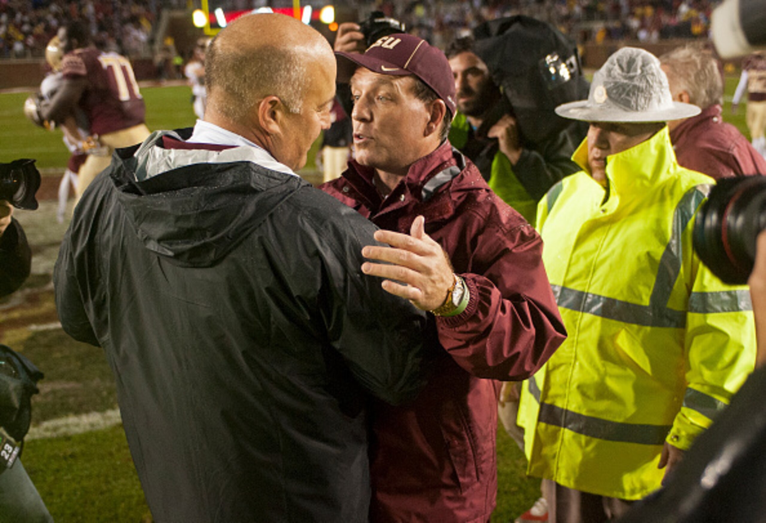 Boston College HC Steve Addazio and Florida State HC Jimbo Fisher