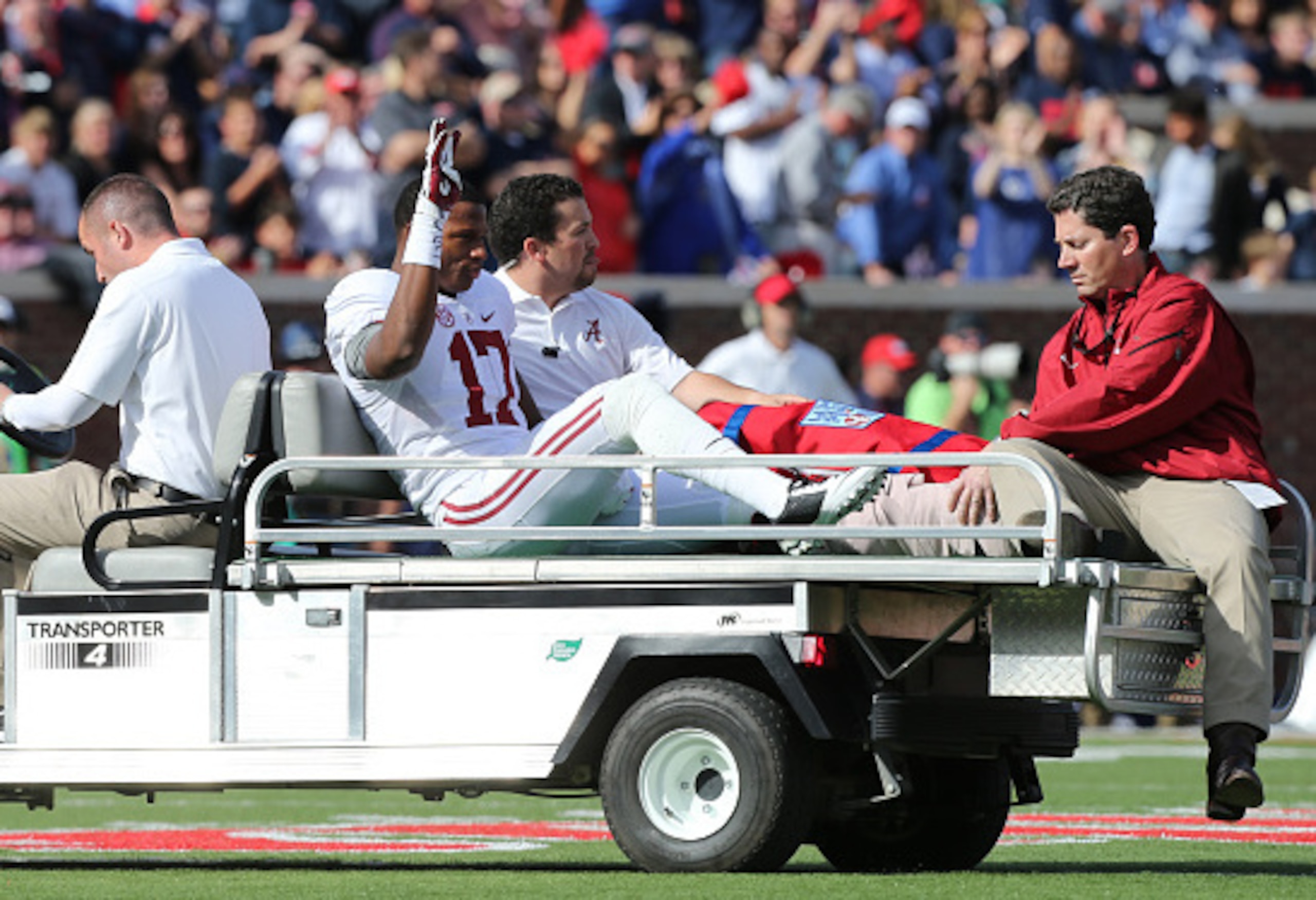 It was against Ole Miss that running back Kenyan Drake suffered his horrific injury last season.