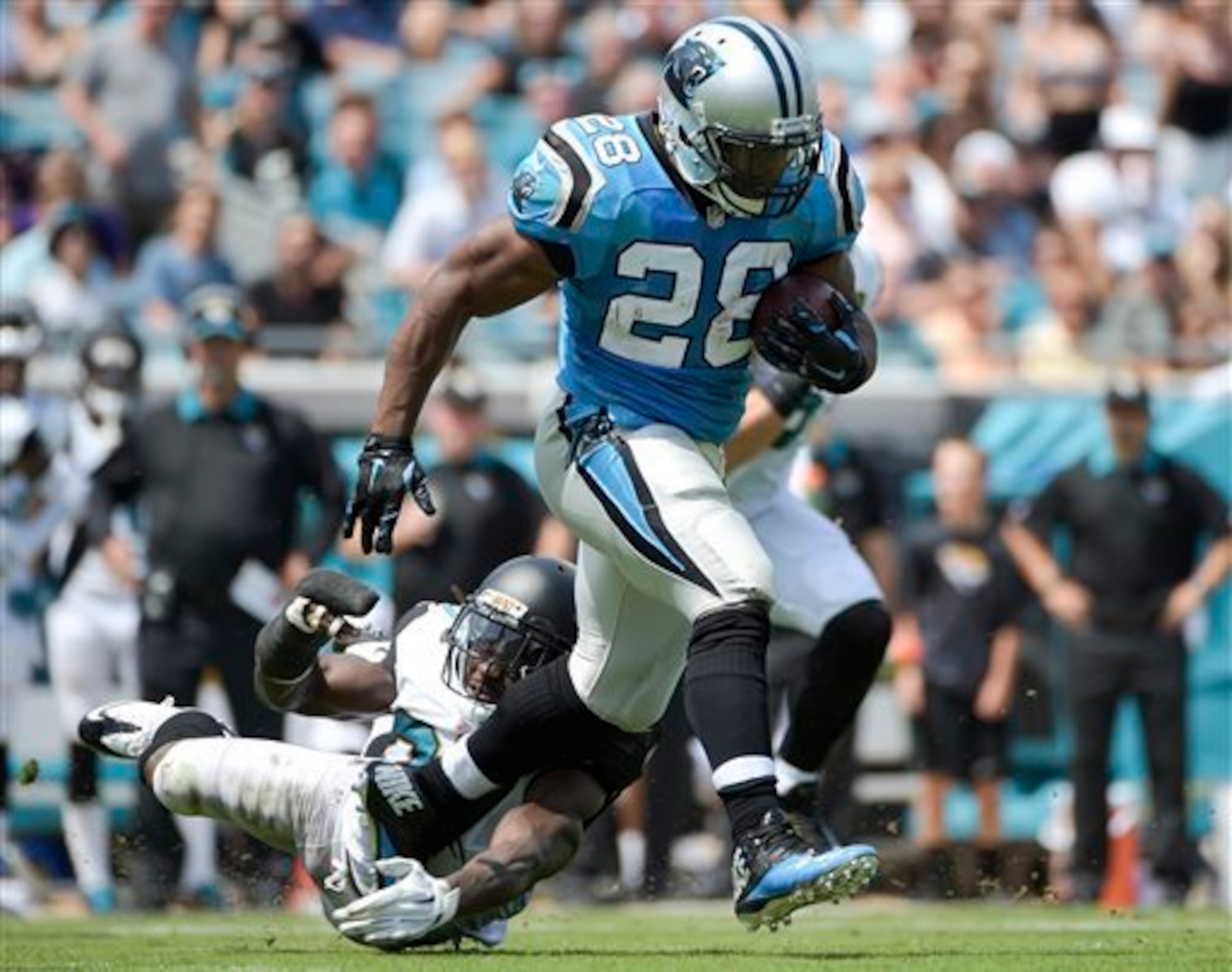 The Panthers ran out the clock, beating Jacksonville 20-9