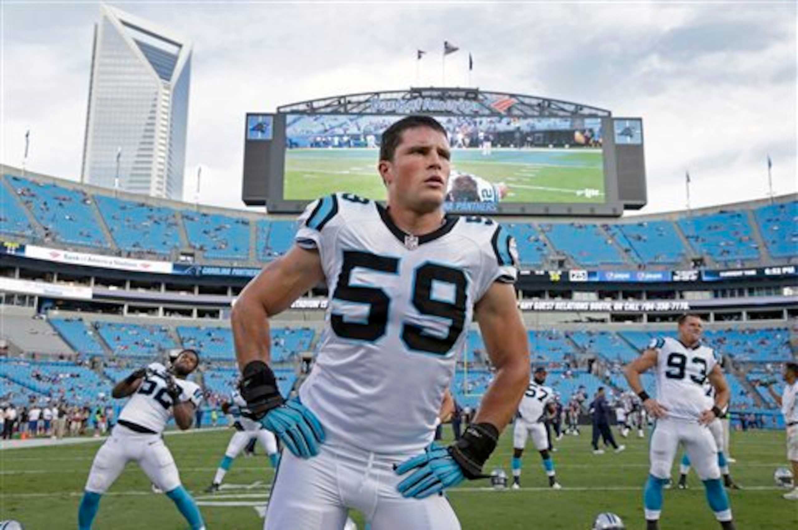 Luke Kuechly is still recovering from the concussion he suffered against Jacksonville.