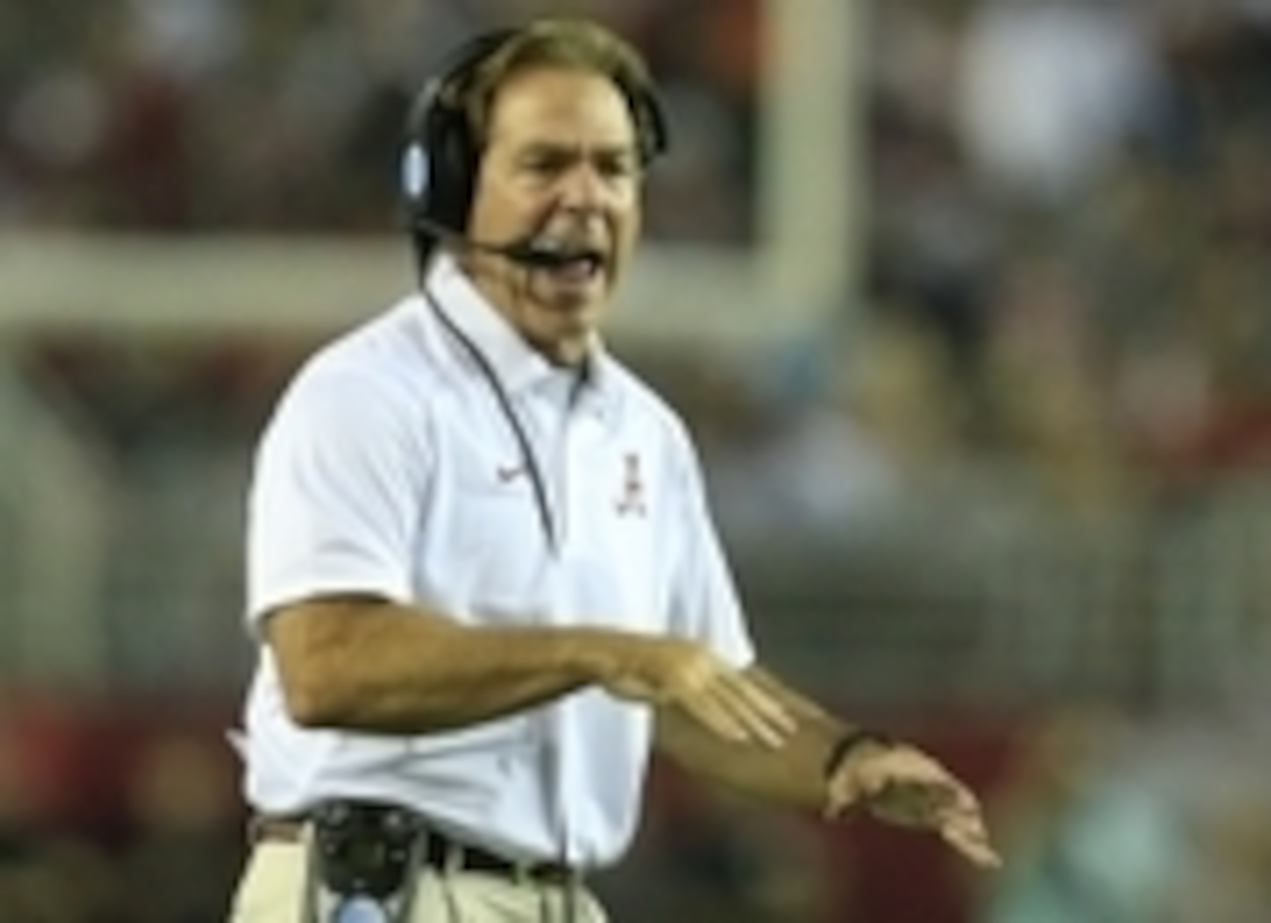 Alabama head coach Nick Saban