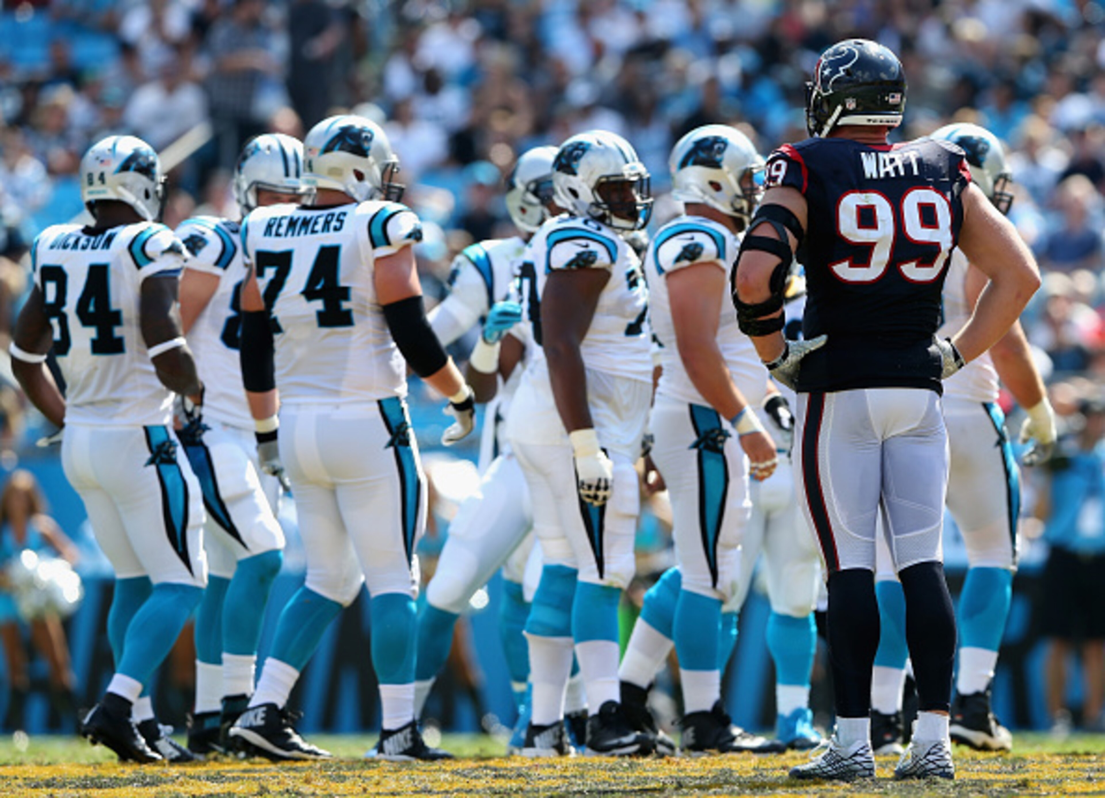 Remmers and the offensive line kept Watt relatively quiet.