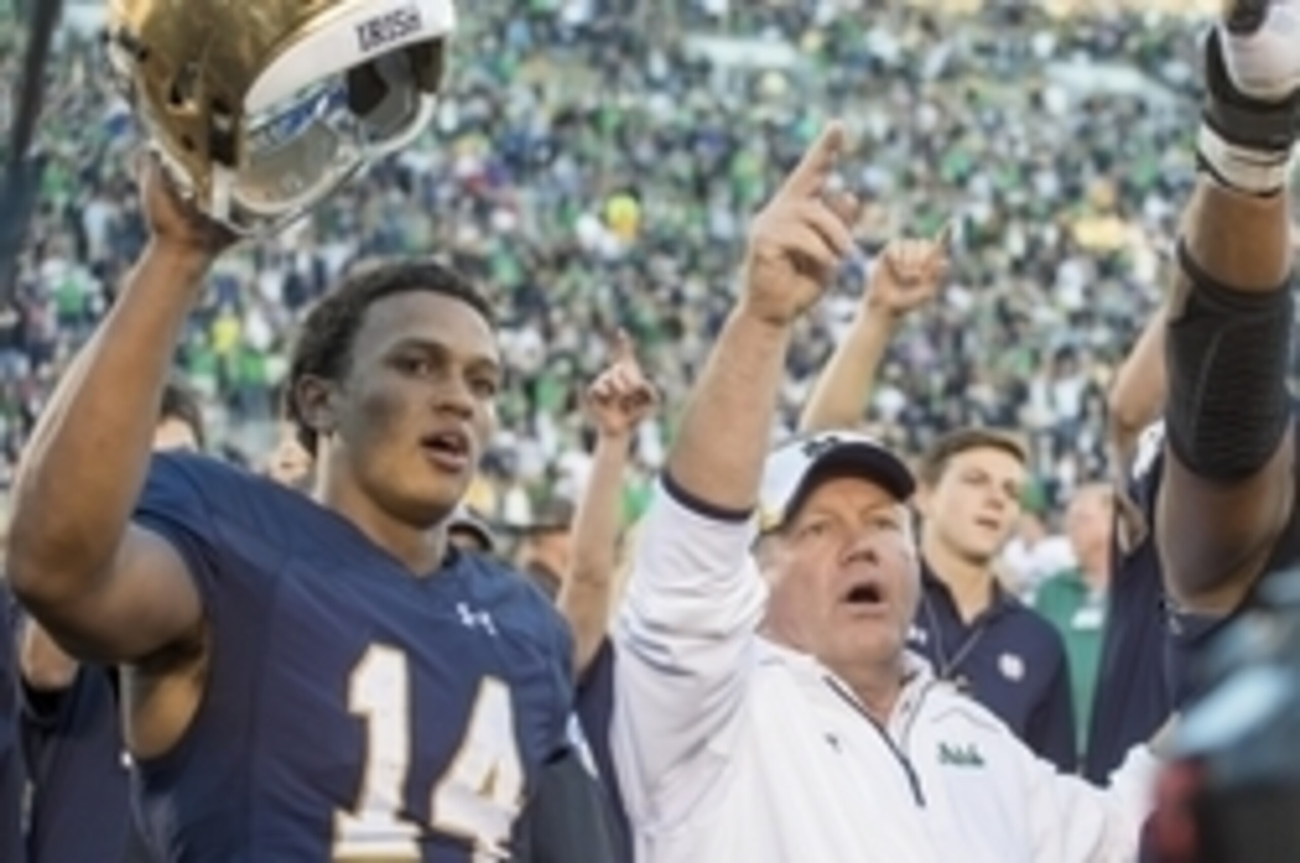 DeShone Kizer and Brian Kelly DeShone Kizer and Brian Kelly