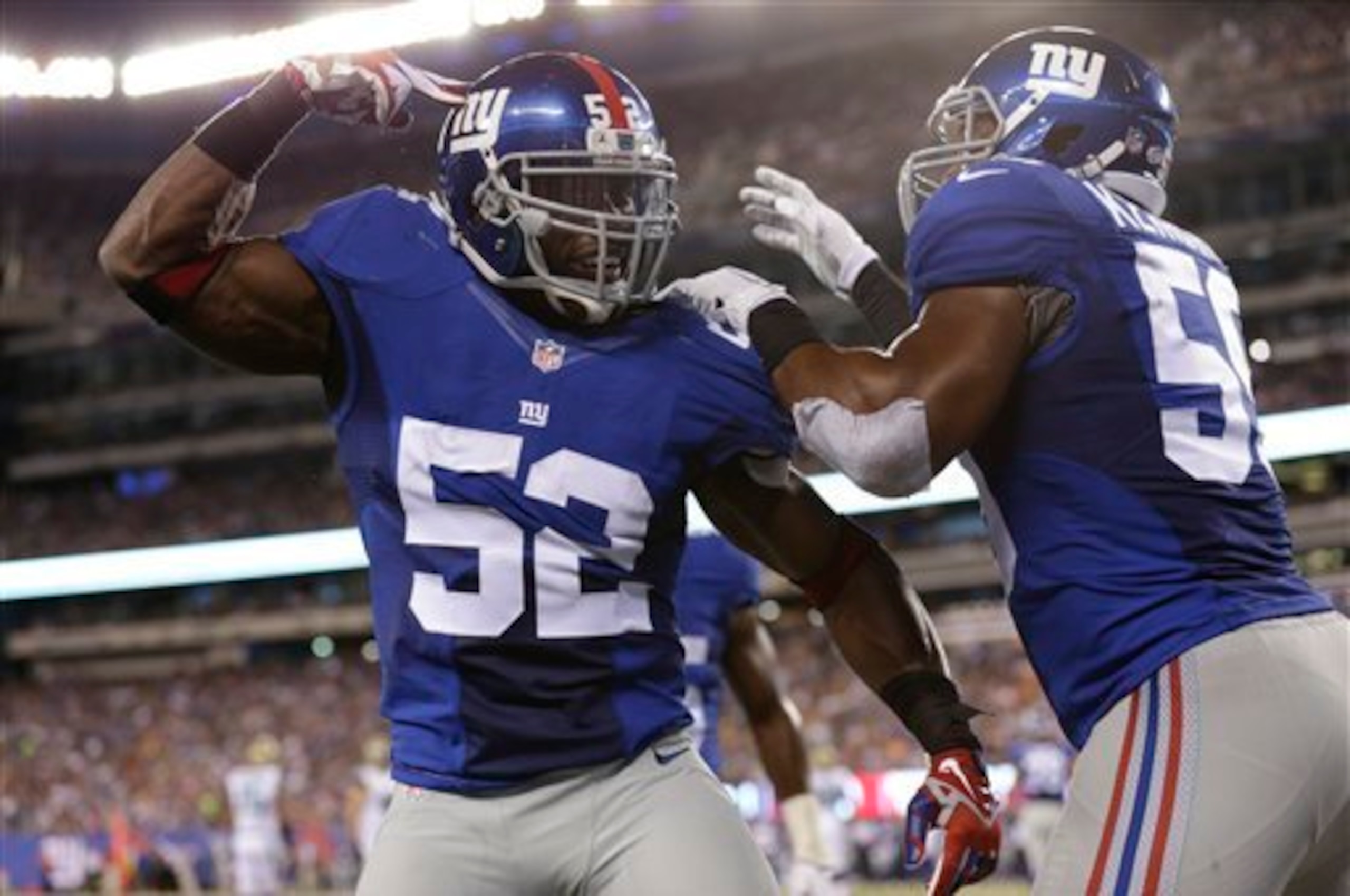 Missing Jon Beason would be a huge blow to the middle of the Giants defense.
