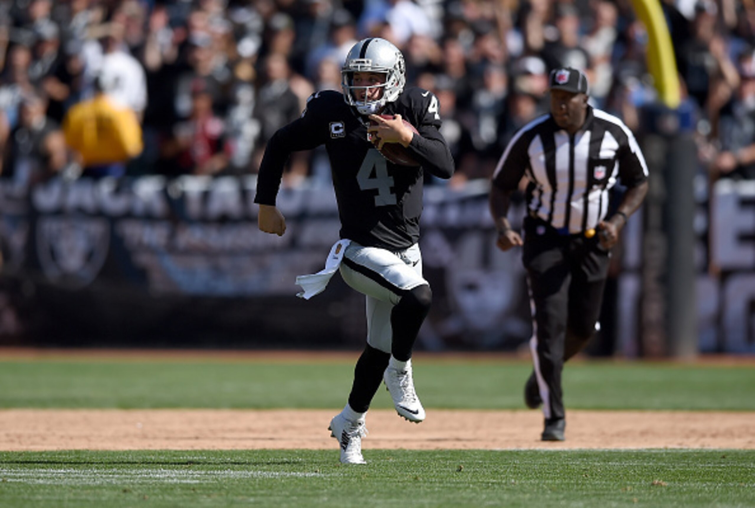 No. 4 Derek Carr on a 24-yard run.