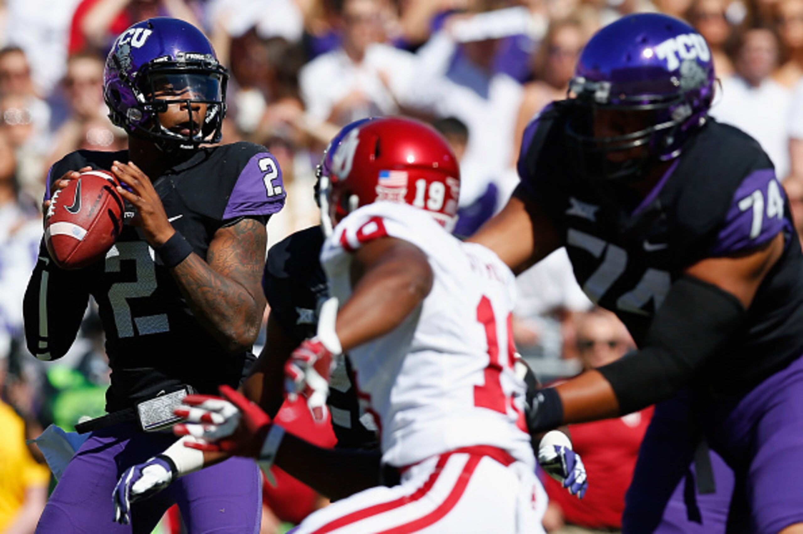 TCU QB Trevone Boykin (left)