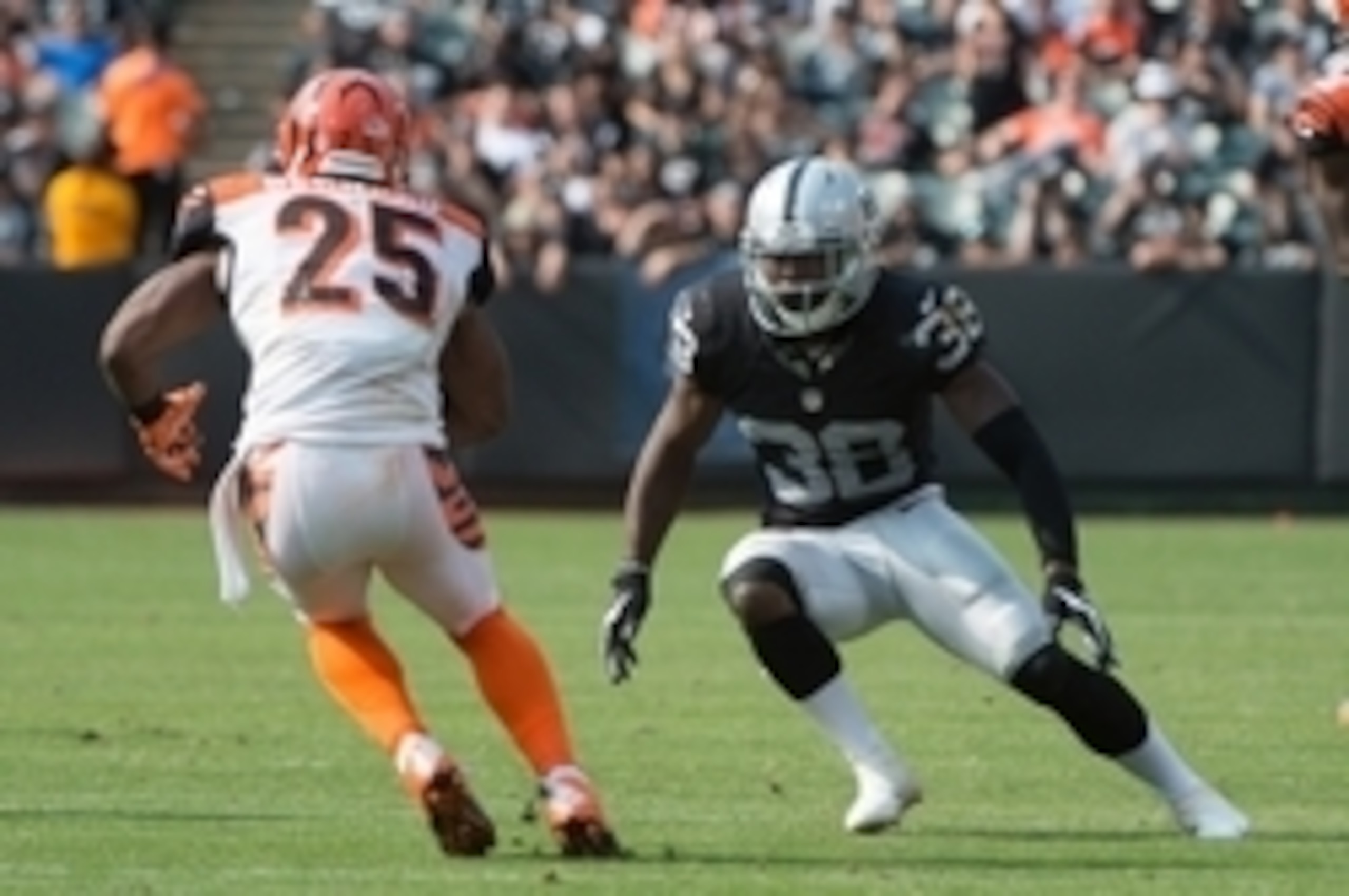No. 38 T.J. Carrie making a stop