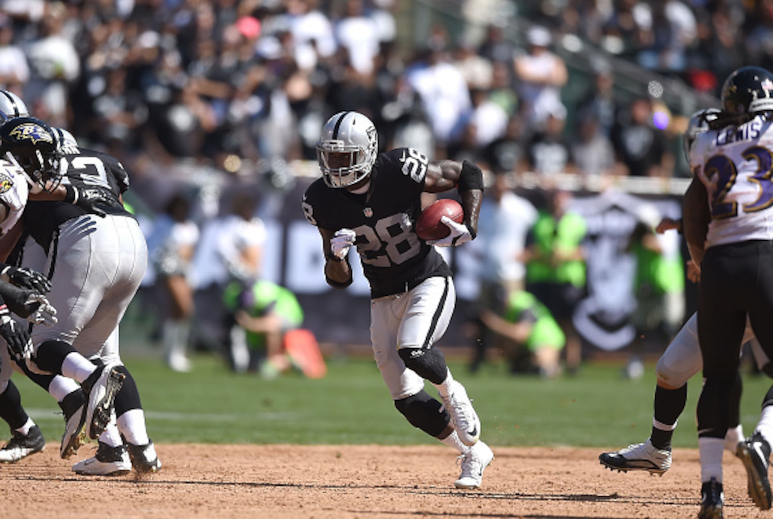 No. 28 Running back Latavius Murray