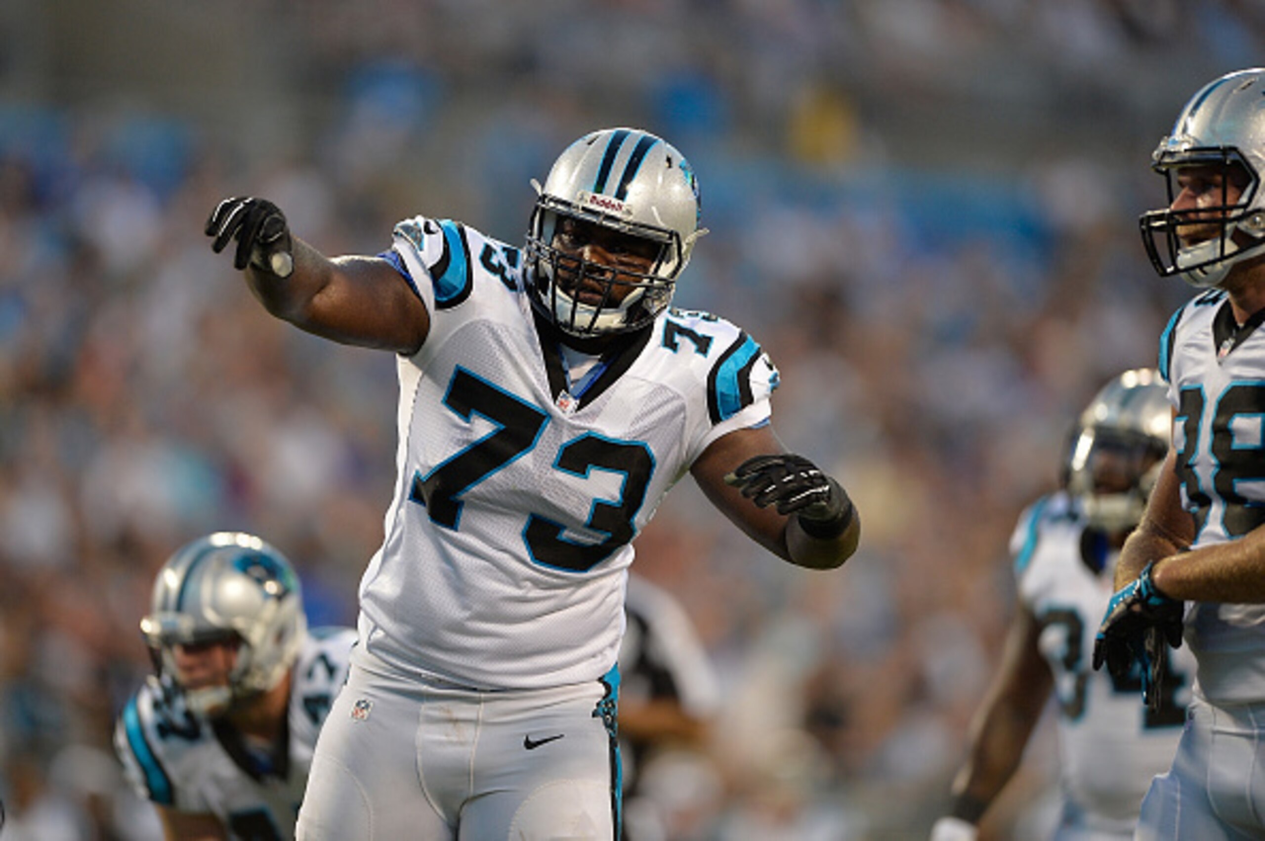 Michael Oher and the Panthers will ride into first place in the division.
