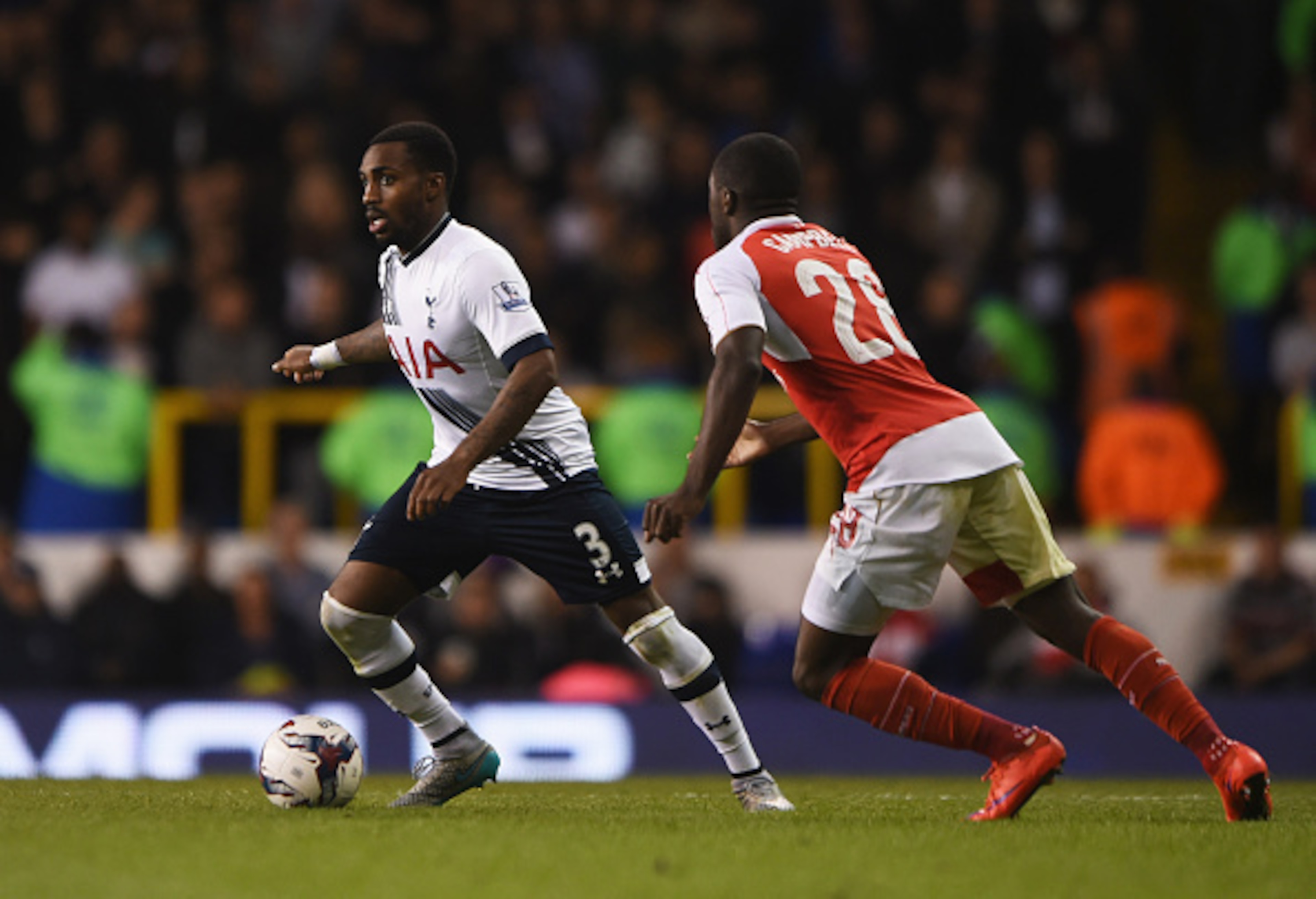 Left-back Danny Rose was a constant threat against Arsenal in the Capital One Cup.