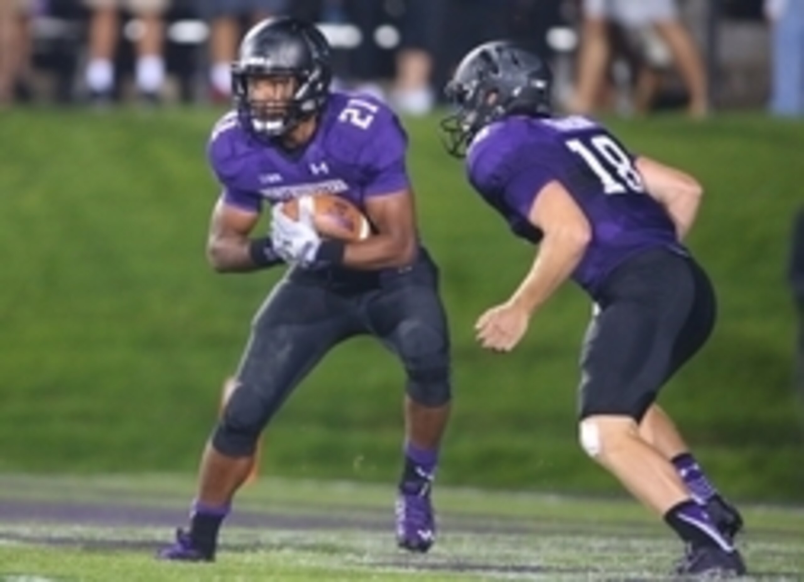 Northwestern RB Justin Jackson (left) Northwestern RB Justin Jackson (left)