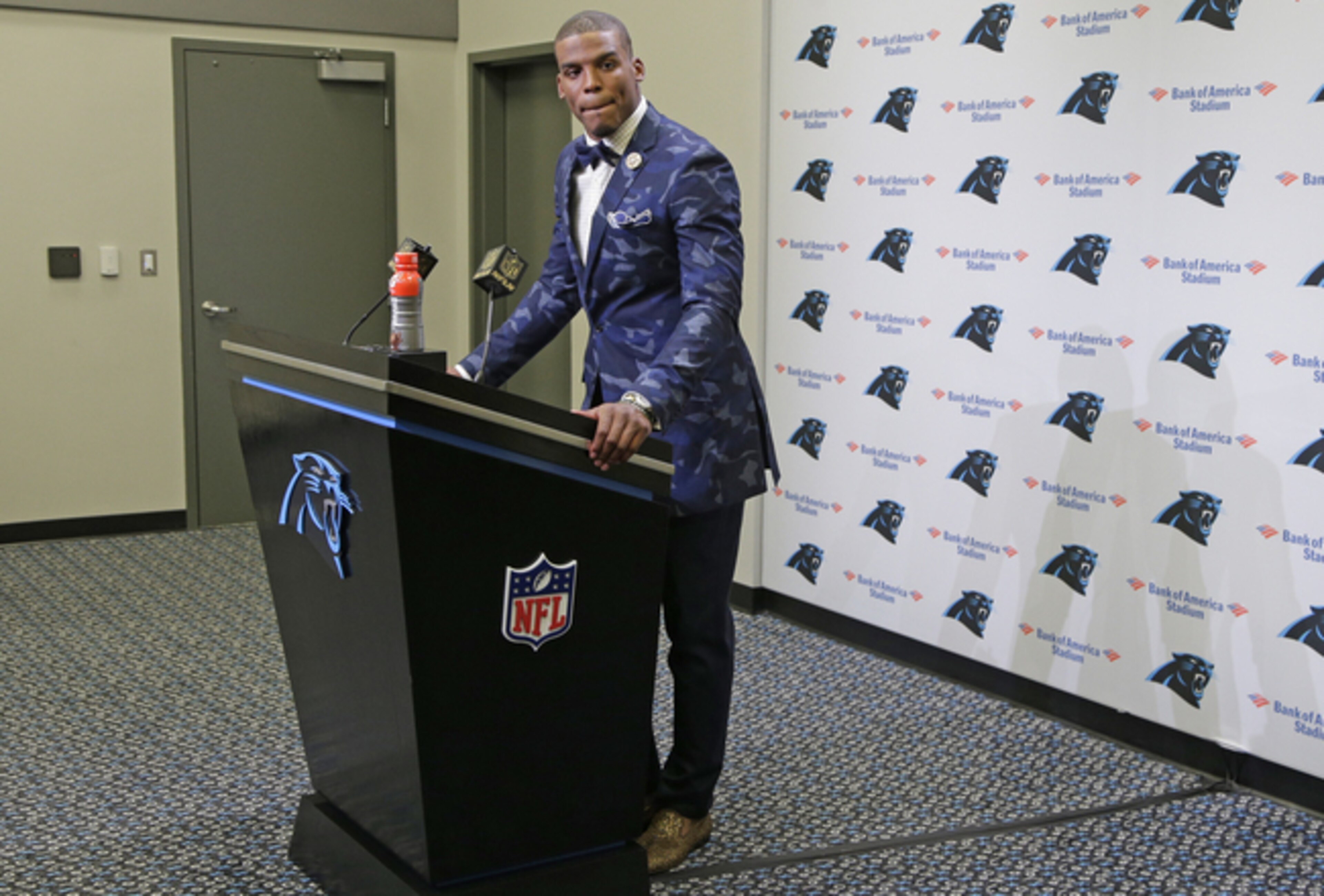 Cam Newton was not pleased with Ed Hochuli's explanation.