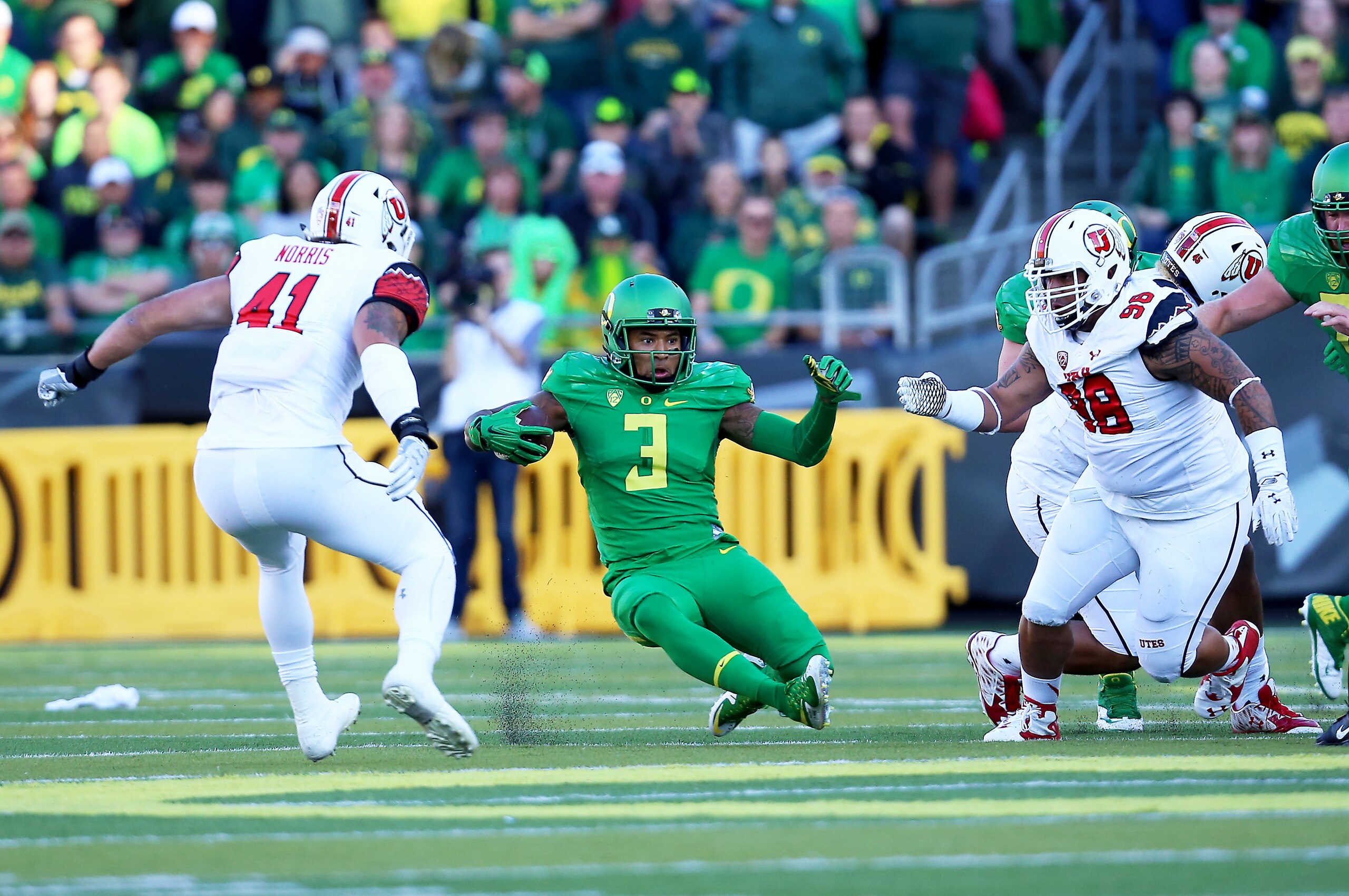 Vernon Adams and Oregon suffered an embarrassing home loss to Utah Saturday.