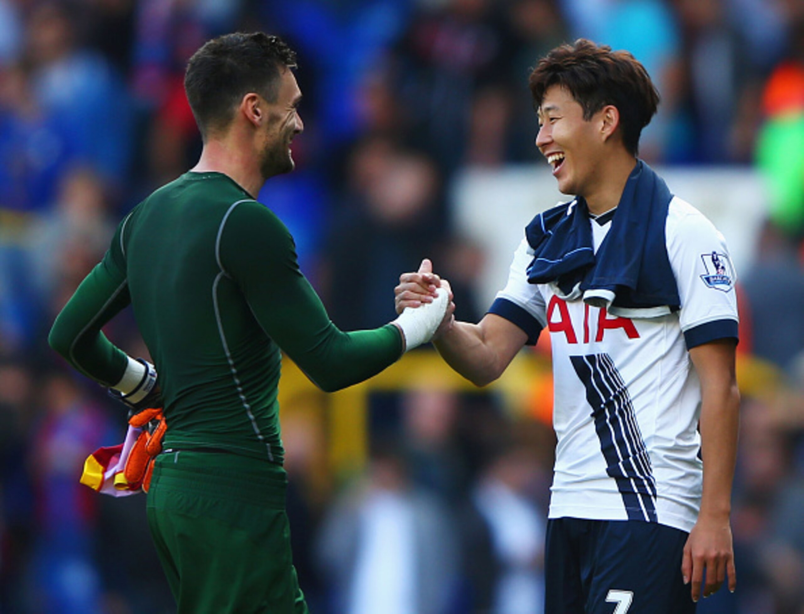 Hugo Lloris ensured Tottenham maintained their one-nil lead against Crystal Palace.
