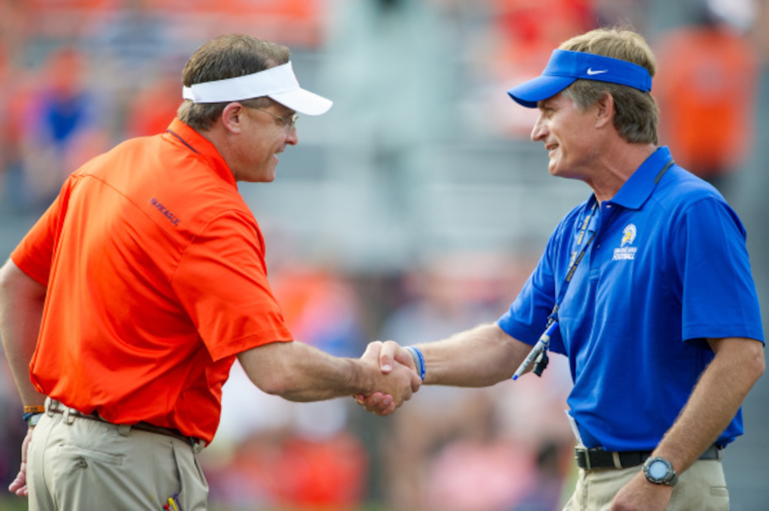 Auburn HC Gus Malzahn and San Jose State HC Ron Caragher