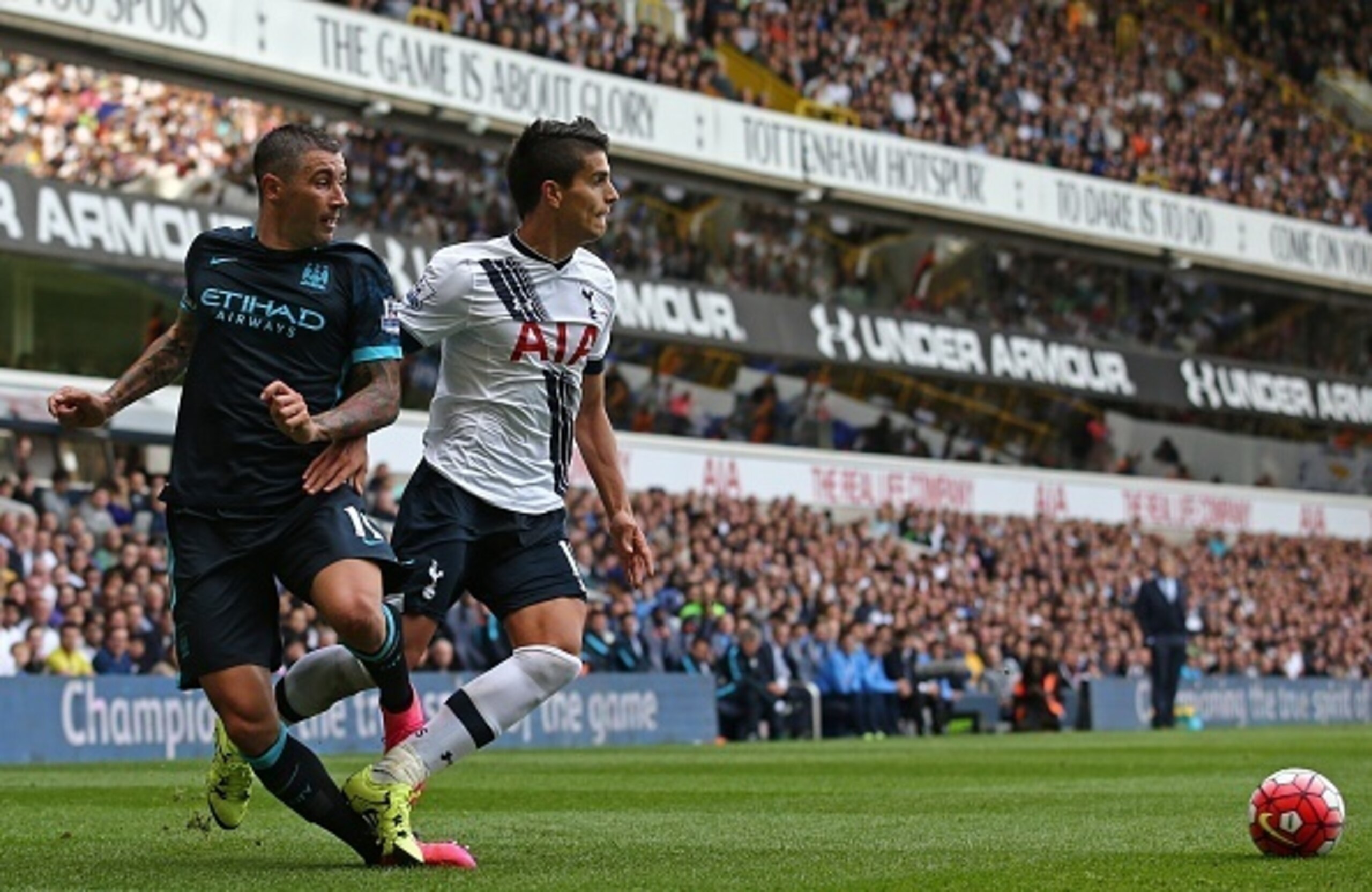 Aleksandar Kolarov (left)