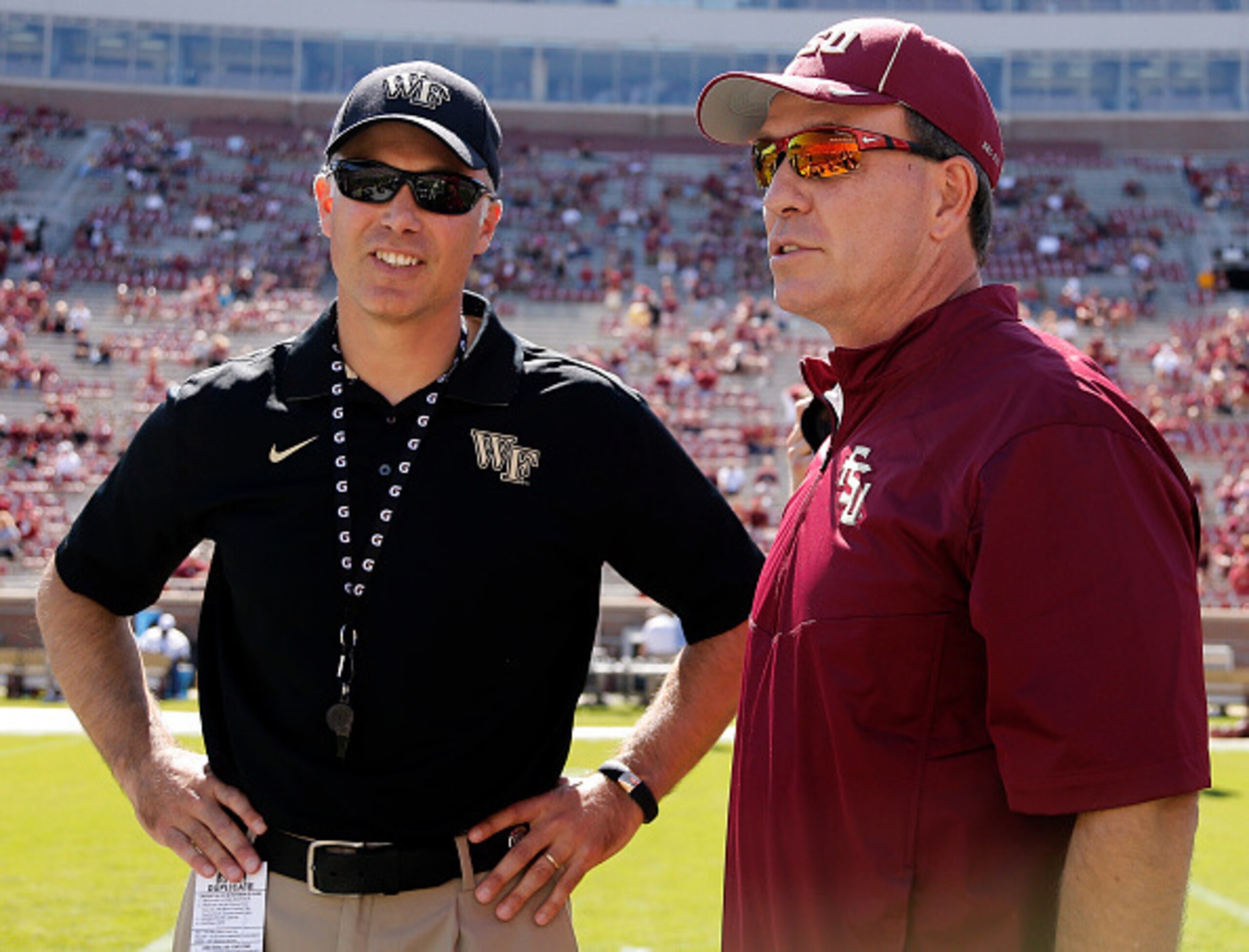 Wake Forest HC Dave Clawson and Florida State HC Jimbo Fisher