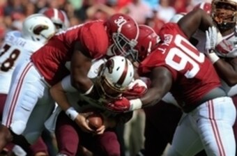 Alabama only gave up 92 total yards to Louisiana-Monroe last week.