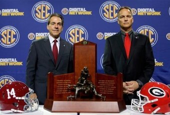 The last time Nick Saban faced Mark Richt was the 2012 SEC Championship Game.