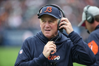John Fox recorded his first win as the head coach of the Chicago Bears on Sunday against the Oakland Raiders.
