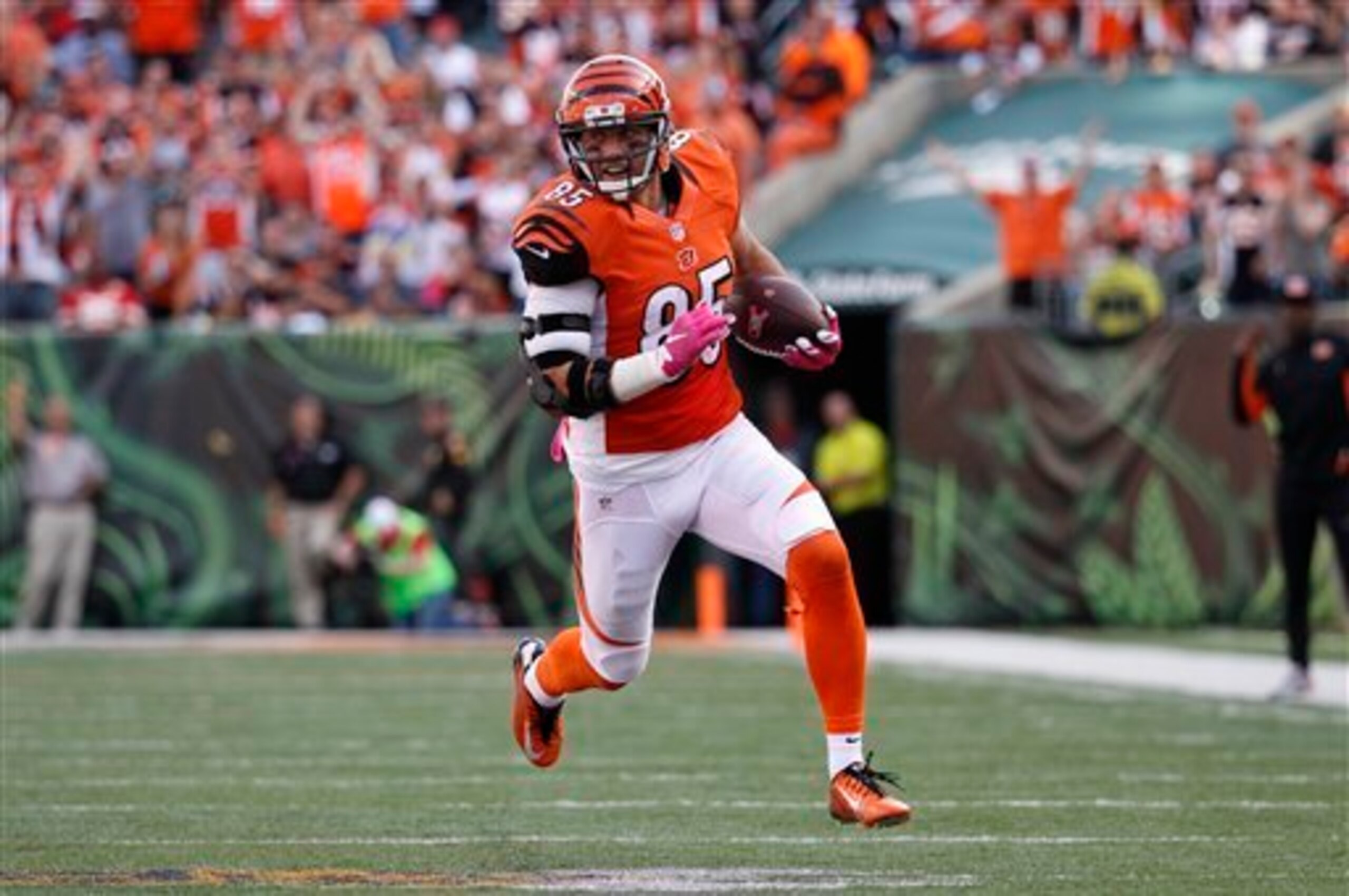 Tyler Eifert received praise after Sunday's win.