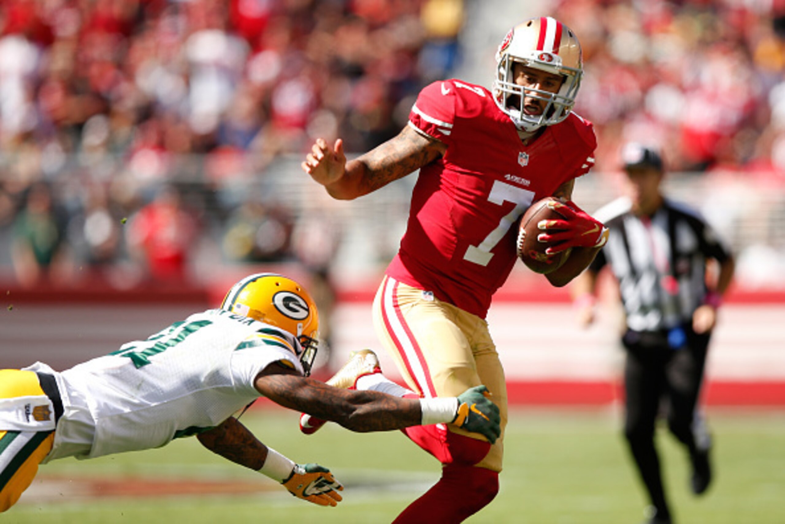 The San Francisco 49ers could not figure out a way to get their offense going against the Green Bay Packers in Week 4. The San Francisco 49ers could not figure out a way to get their offense going against the Green Bay Packers in Week 4.