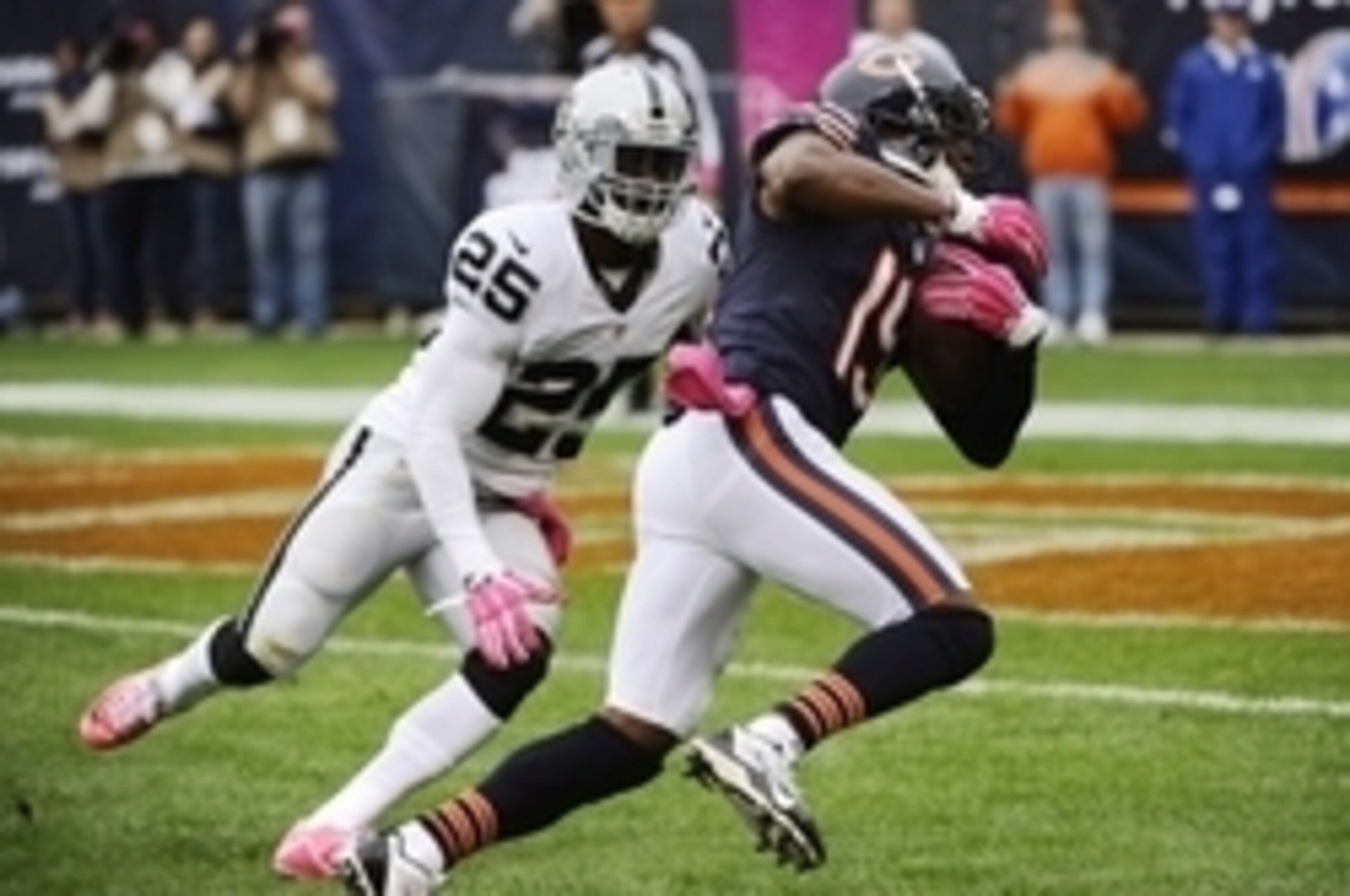 Raiders CB D.J. Hayden making a tackle