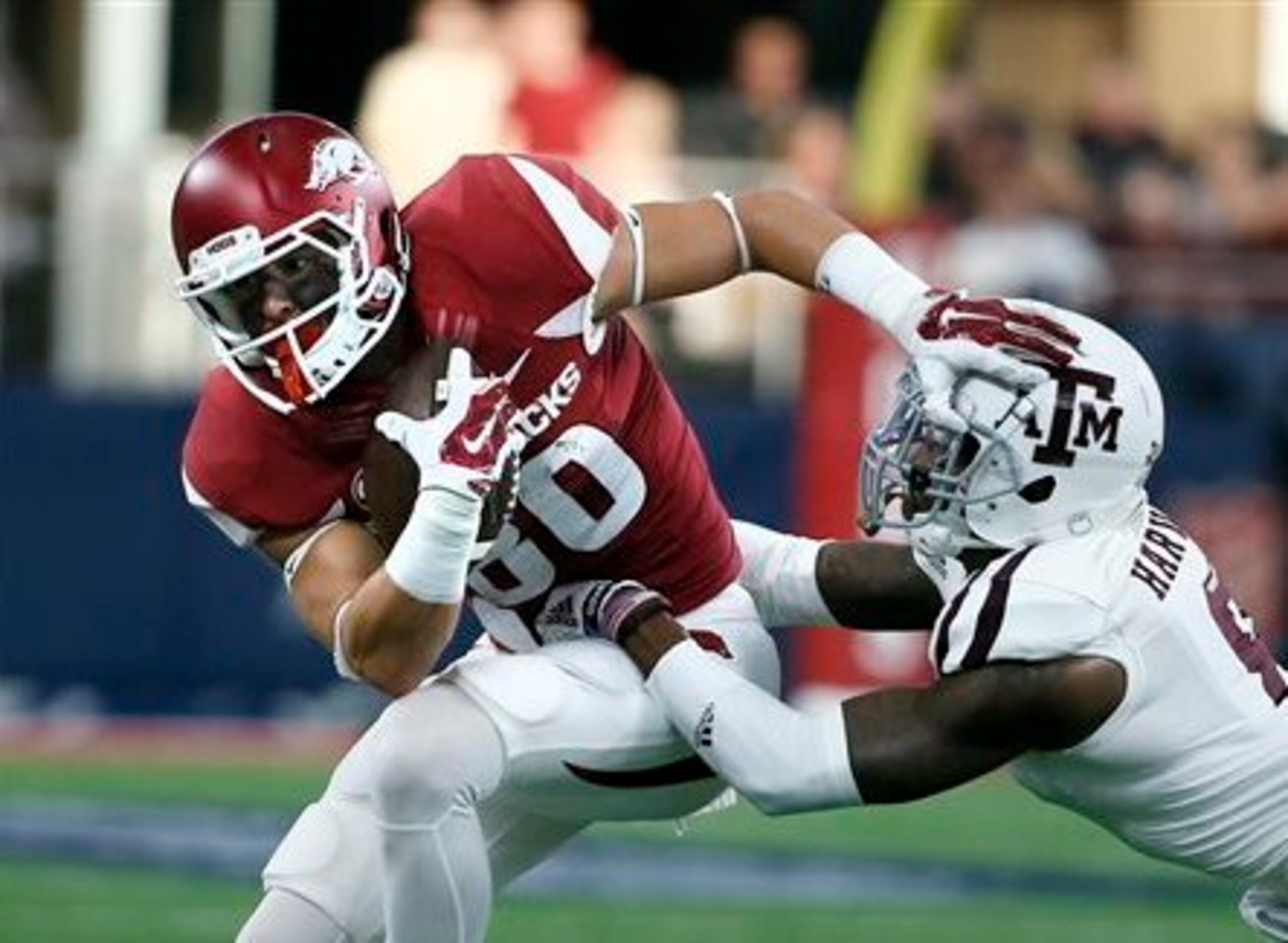 Drew Morgan has emerged to be Arkansas' top receiver.