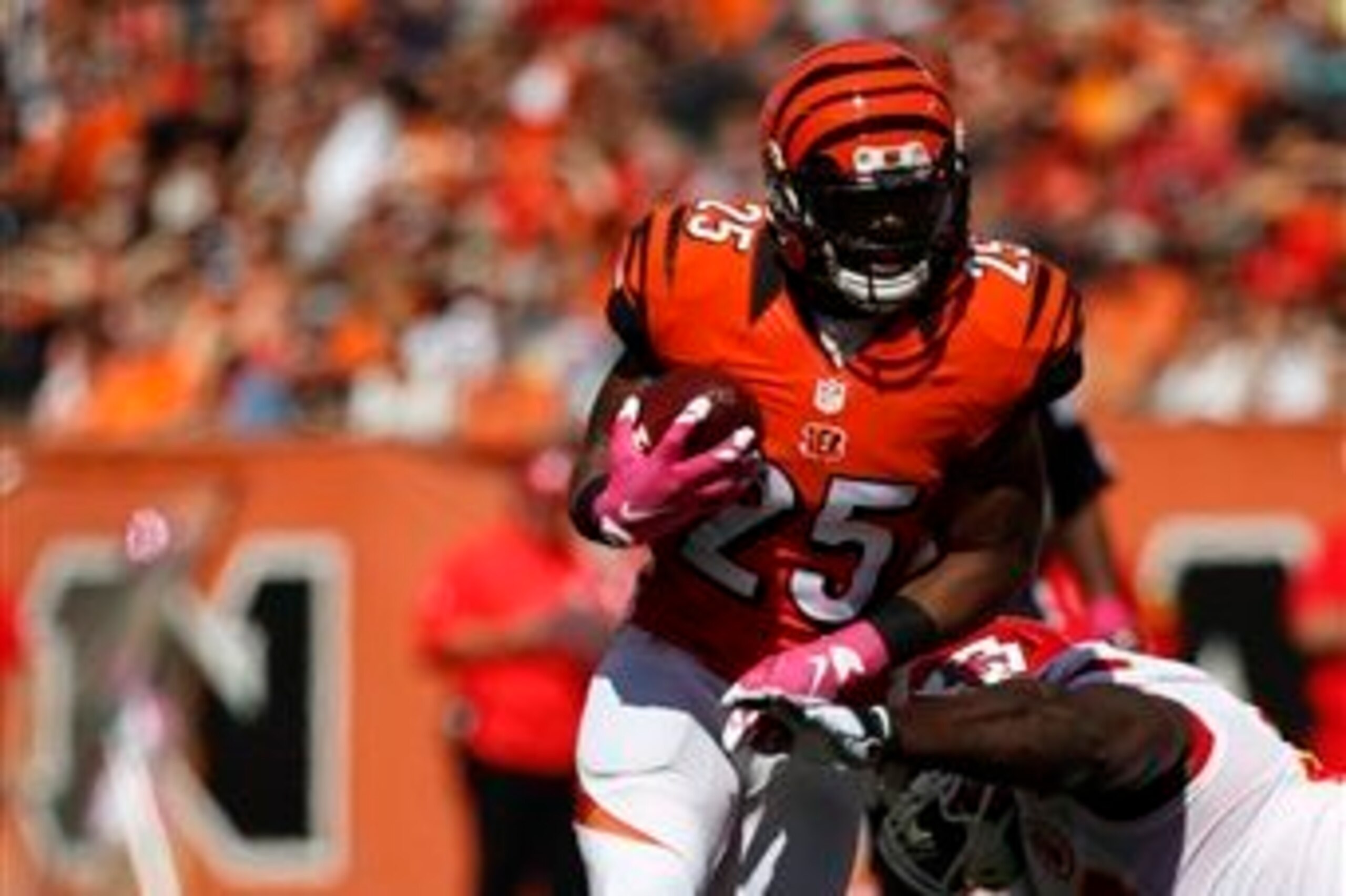 Giovani Bernard is one of a few players on the Cincinnati Bengals with rising stock. Giovani Bernard is one of a few players on the Cincinnati Bengals with rising stock.