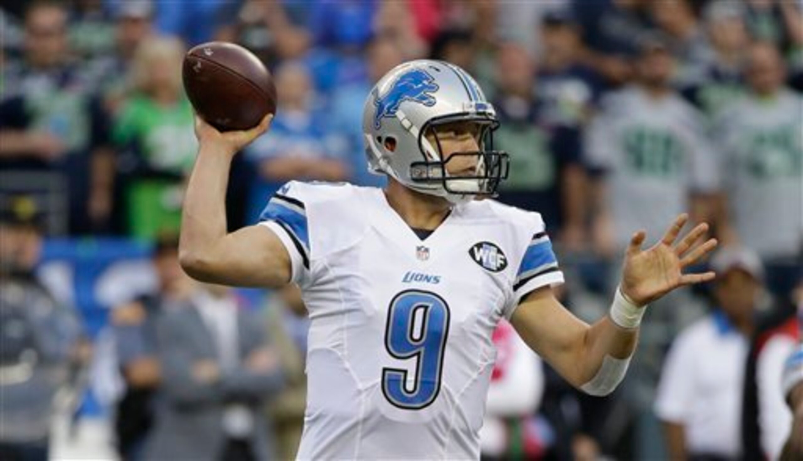 Matthew Stafford continues to struggle behind a woeful offensive line. Matthew Stafford continues to struggle behind a woeful offensive line.