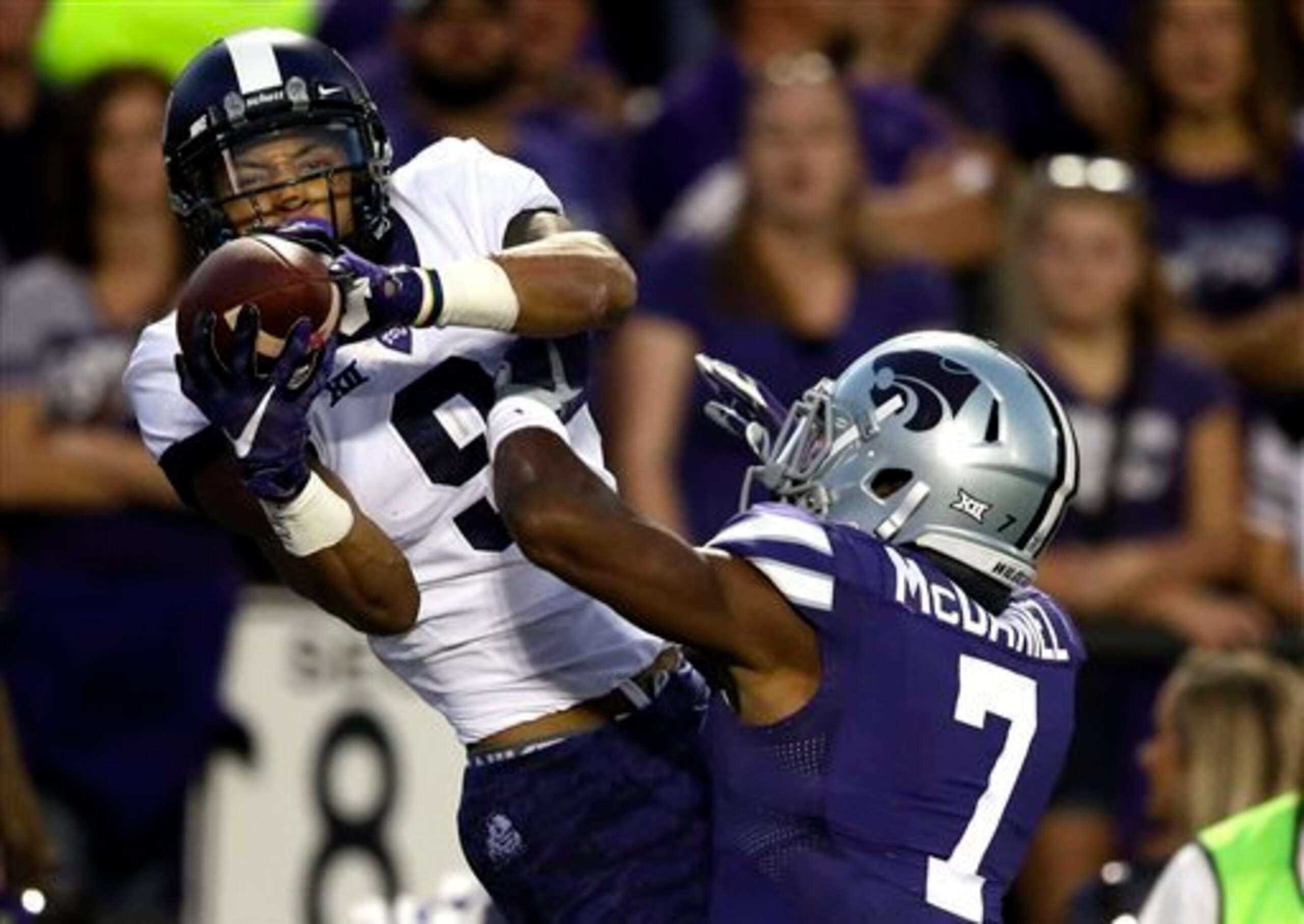 TCU WR Josh Doctson (left)