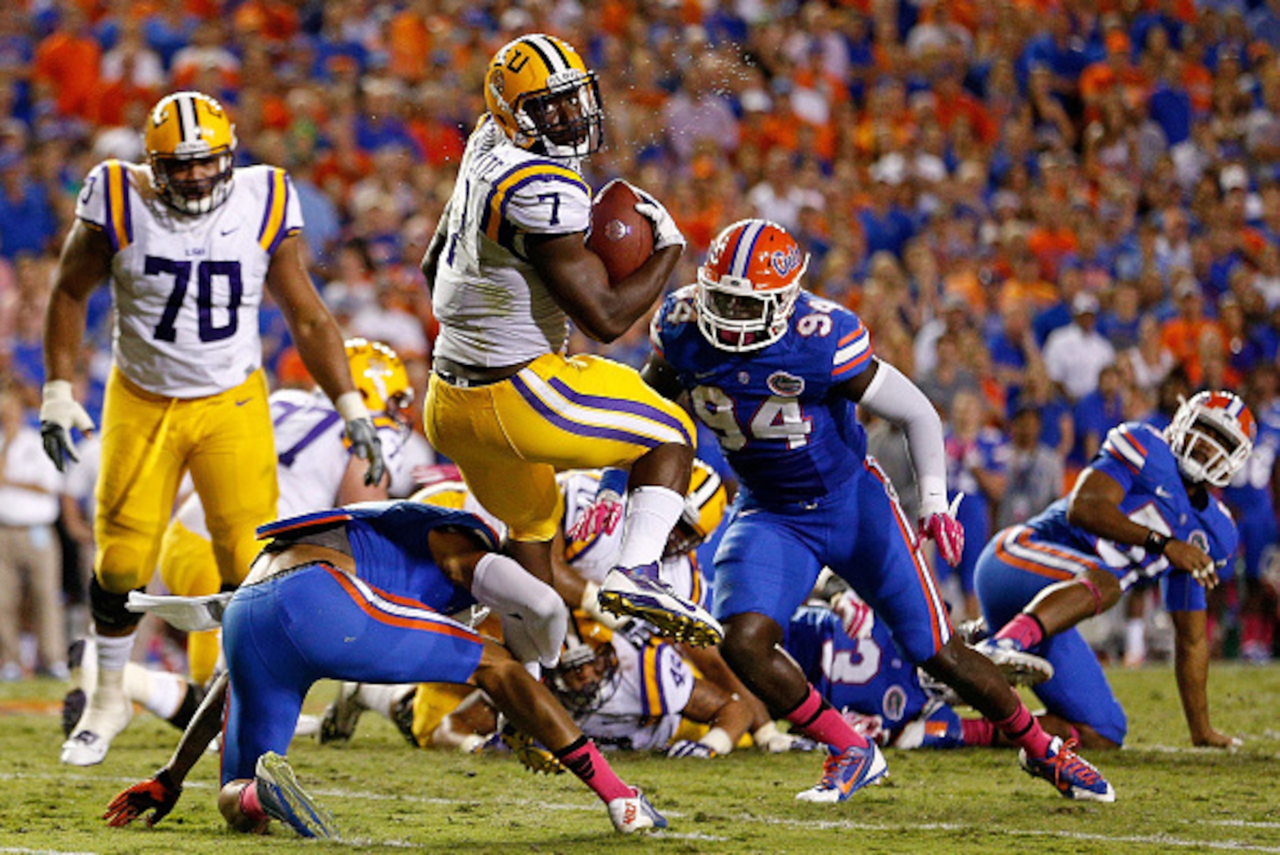 Florida and LSU meet up in Baton Rouge in a battle of unbeaten Top-10 teams. Florida and LSU meet up in Baton Rouge in a battle of unbeaten Top-10 teams.