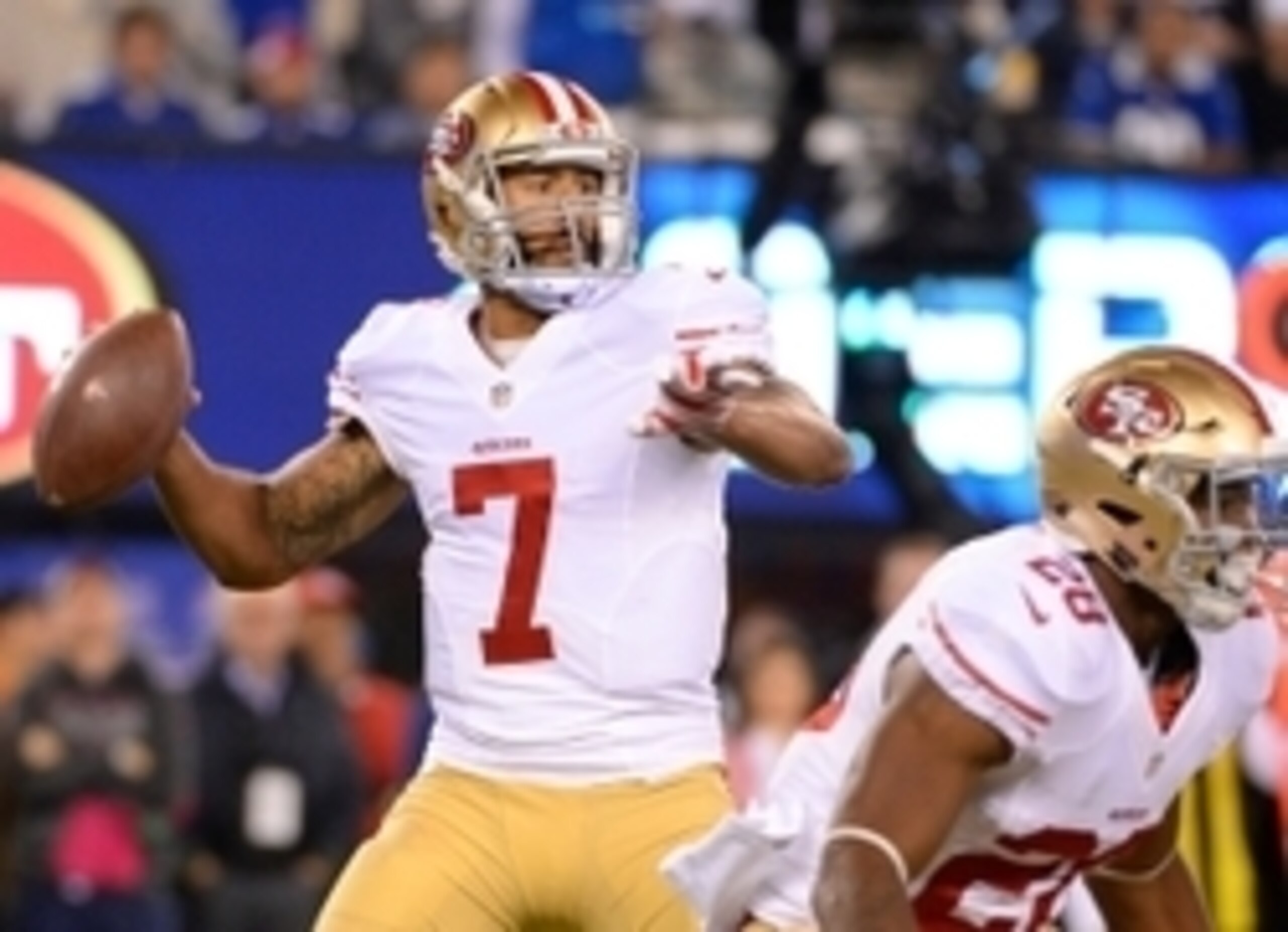 Quarterback Colin Kaepernick performed significantly better than his previous two weeks' efforts.