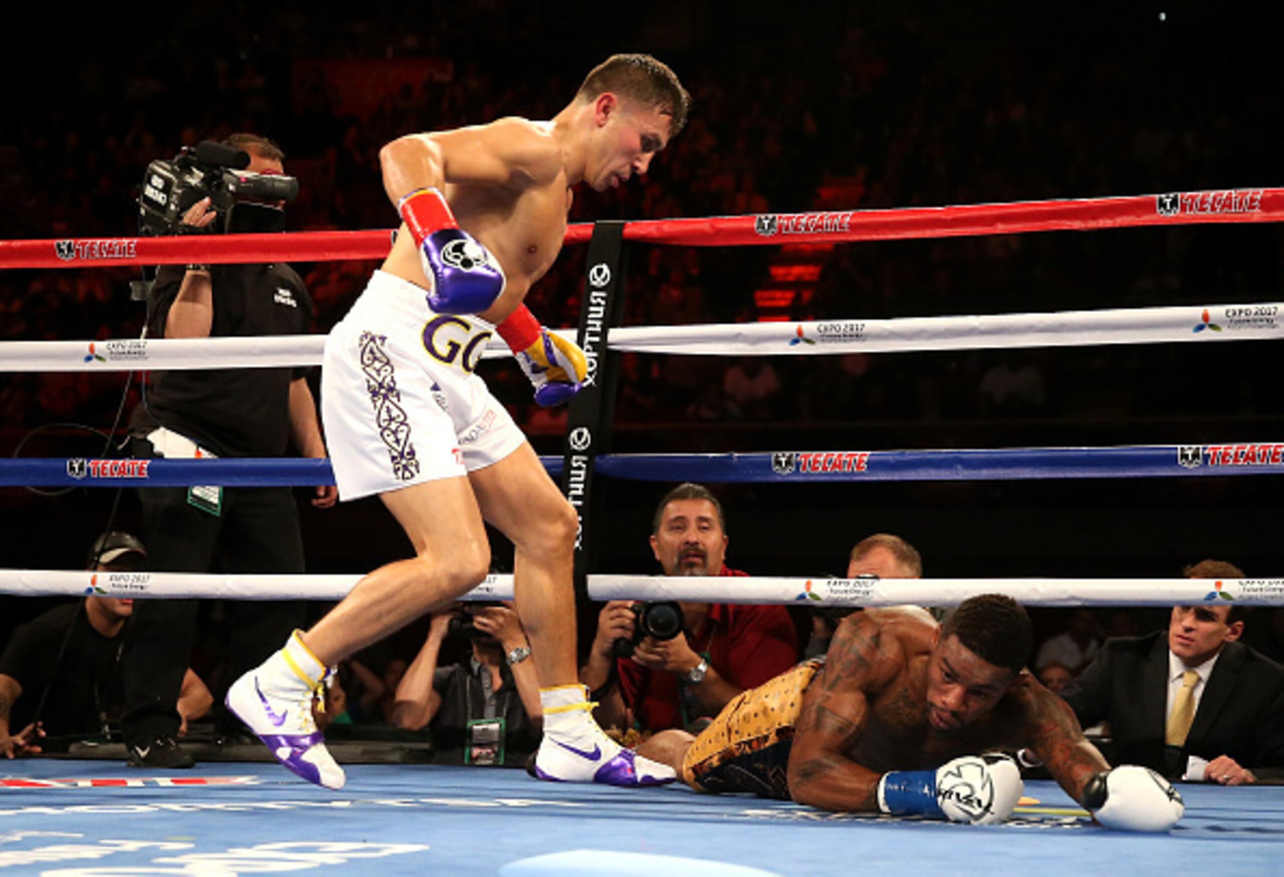 Golovkin smashes people.
