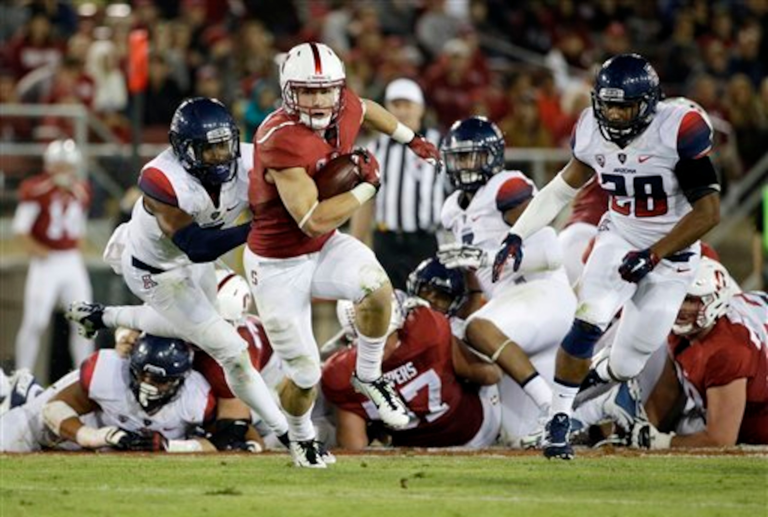 Christian McCaffrey has been a force in Stanford's backfield this fall. Christian McCaffrey has been a force in Stanford's backfield this fall.