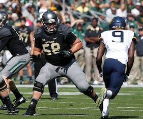 Spencer Drango anchors a great Baylor offensive line at left tackle.