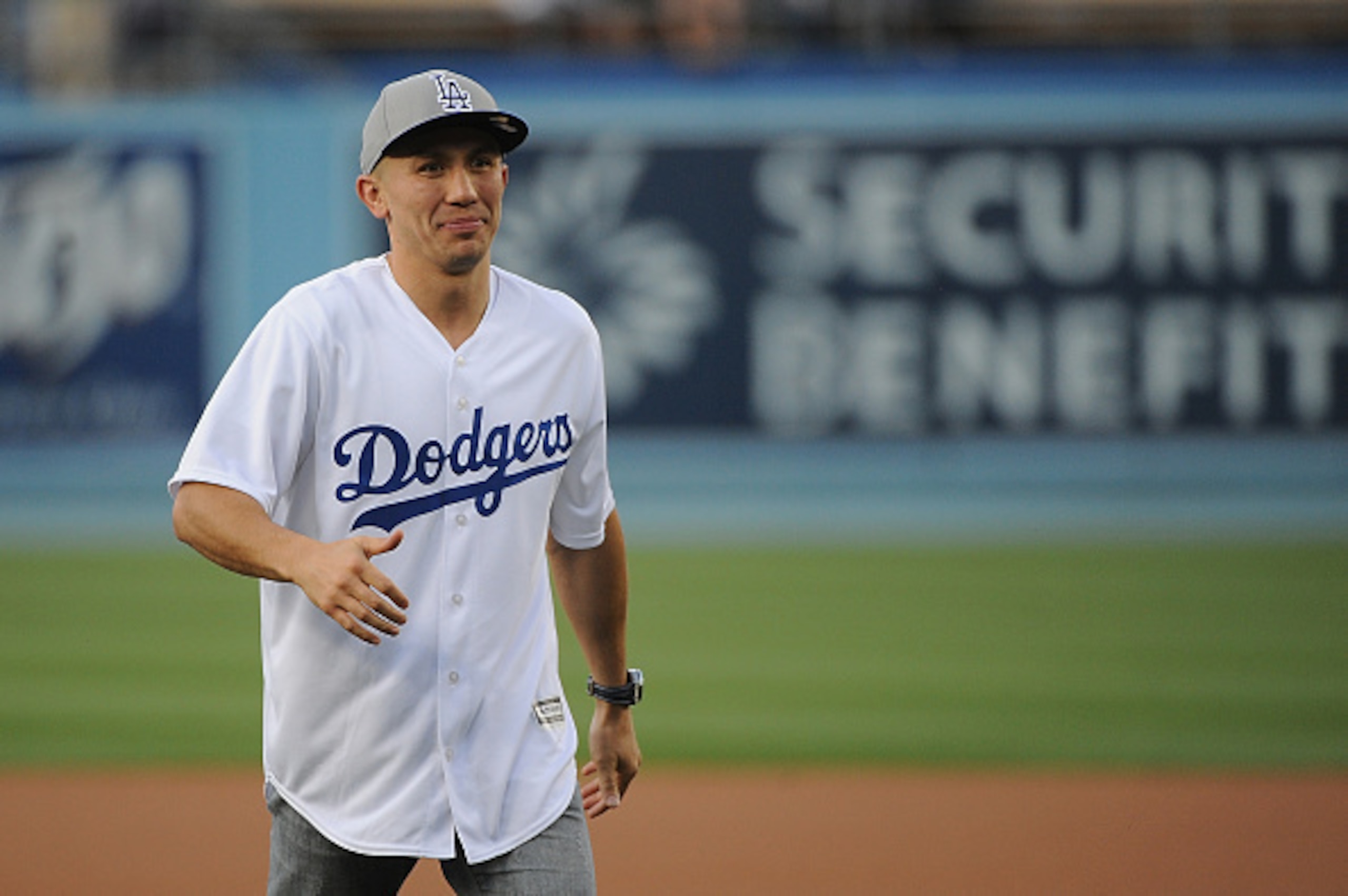 Golovkin has become popular enough to do things like throw out first pitches at Dodgers games.