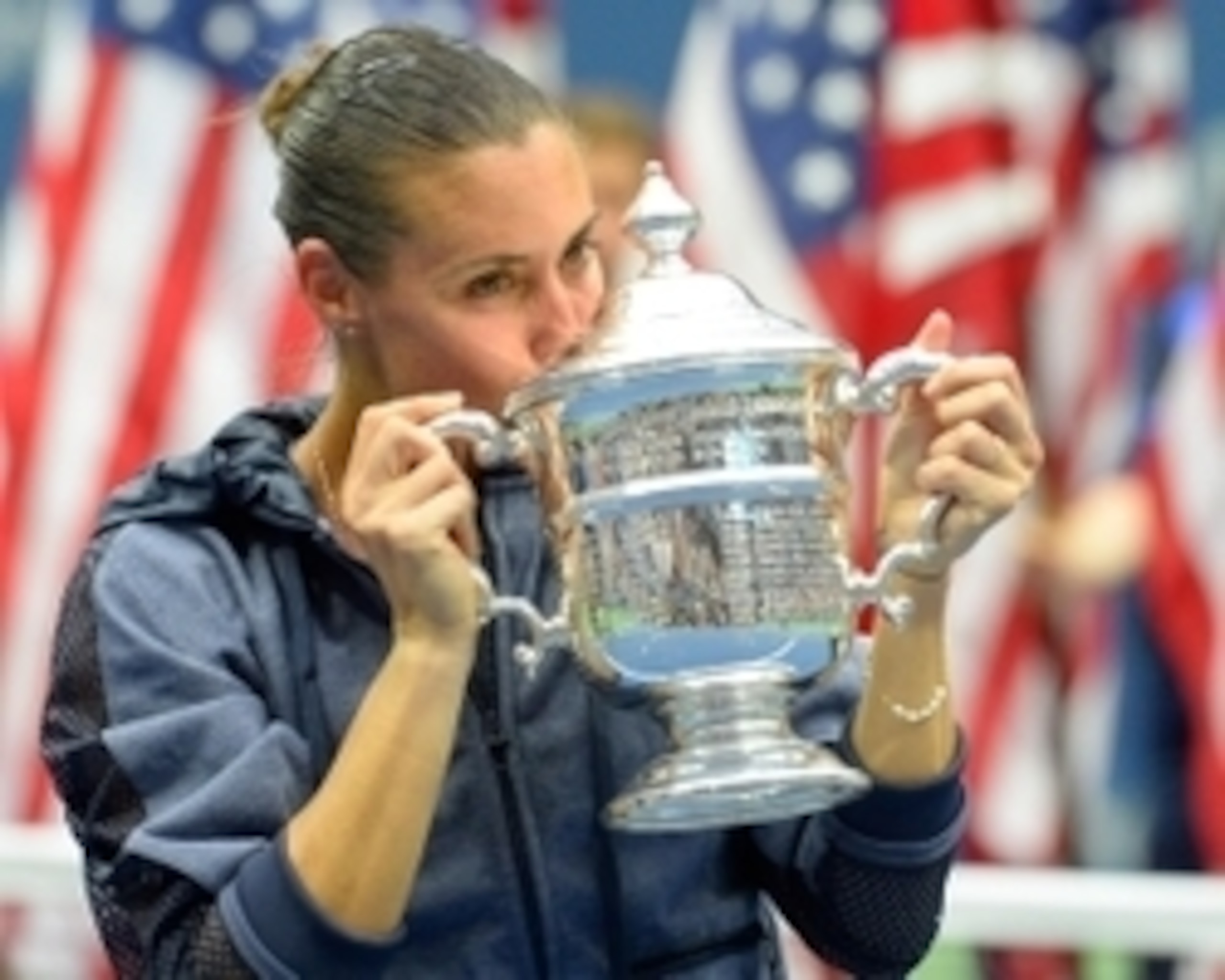 Flavia Pennetta after winning the 2015 U.S. Open. Flavia Pennetta after winning the 2015 U.S. Open.