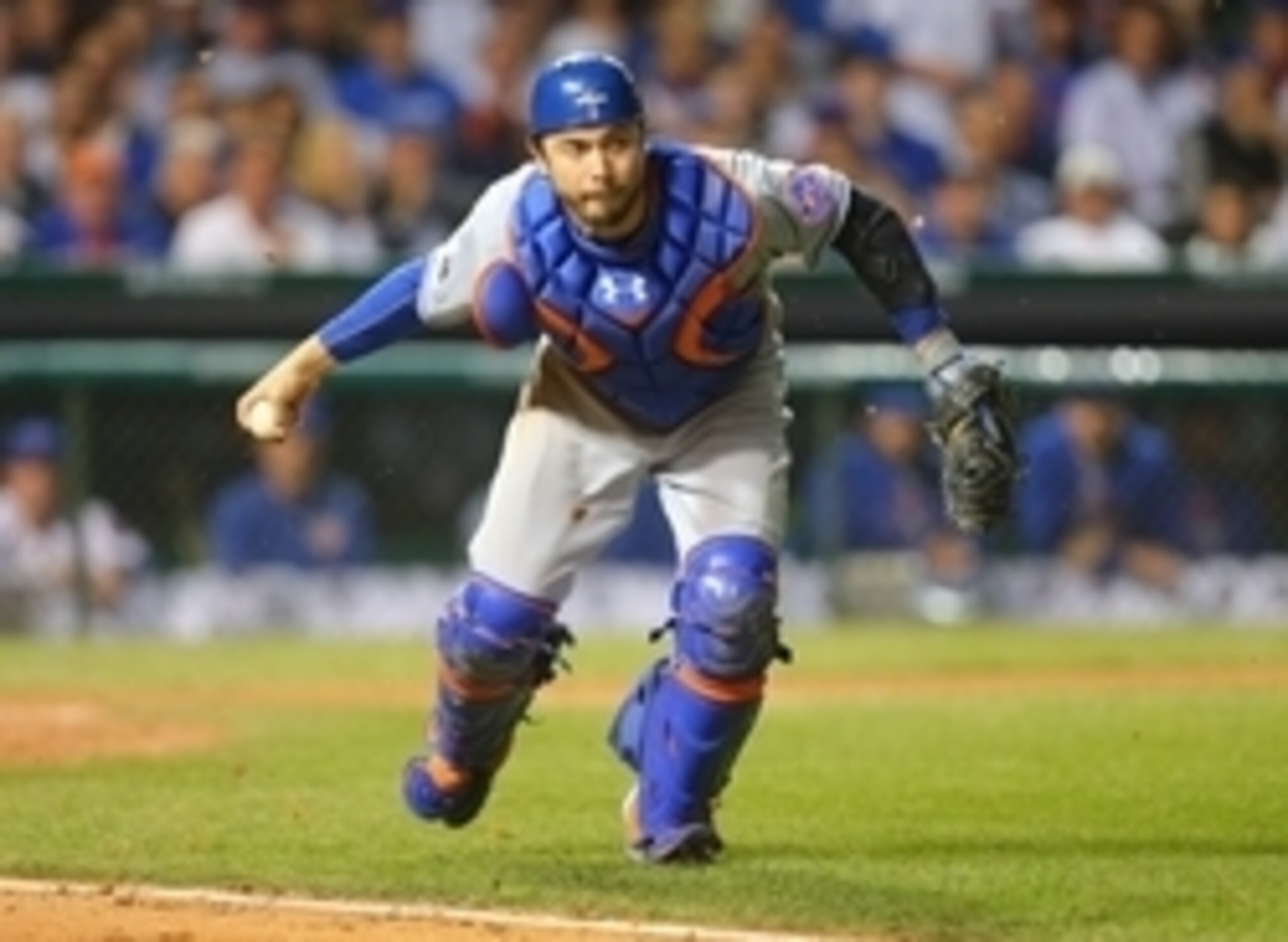 Travis d'Arnaud will have his hands full with the Kansas City running game in the World Series.