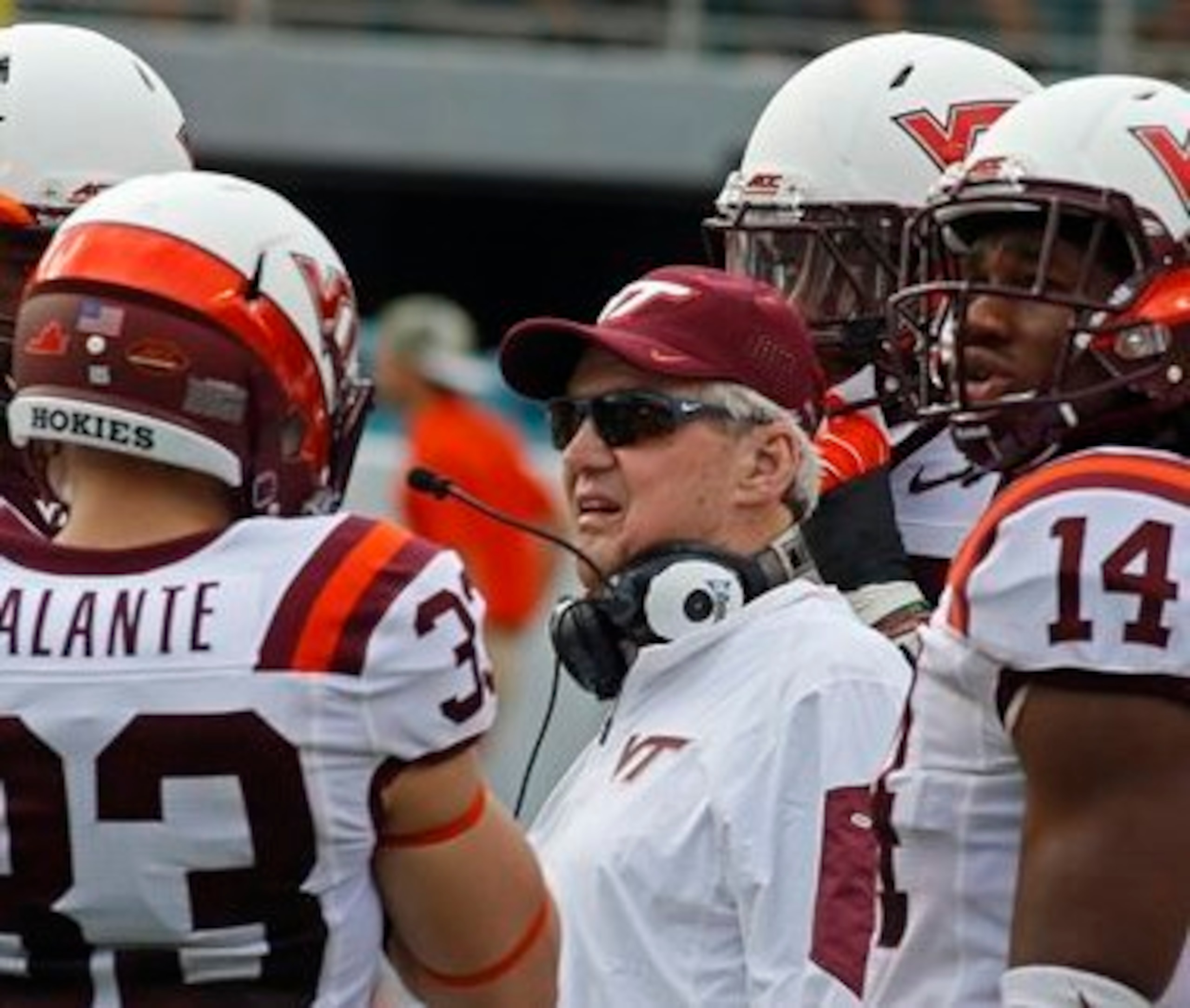 Virginia Tech head coach Frank Beamer