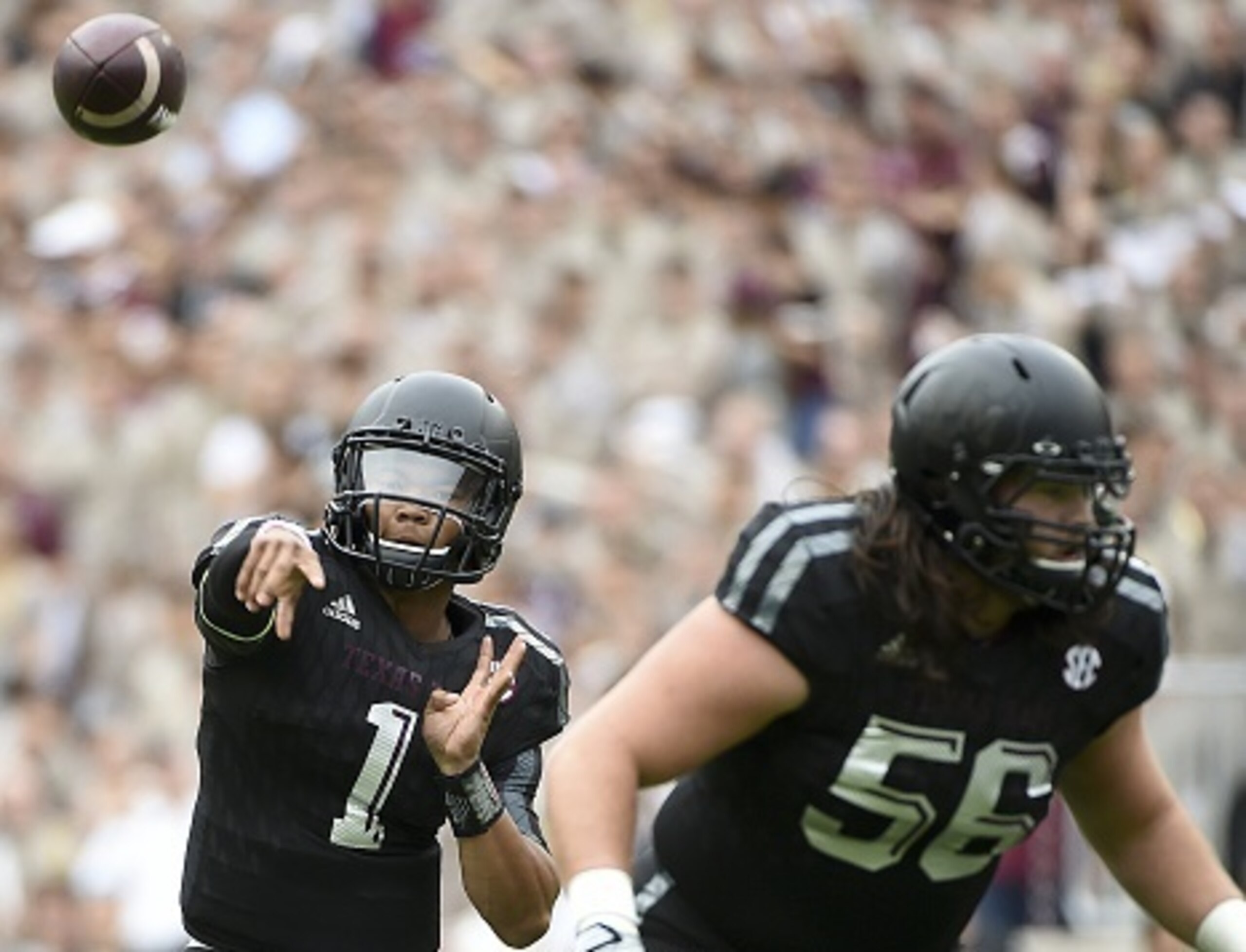 Texas A&M QB Kyler Murray and OL Mike Matthews