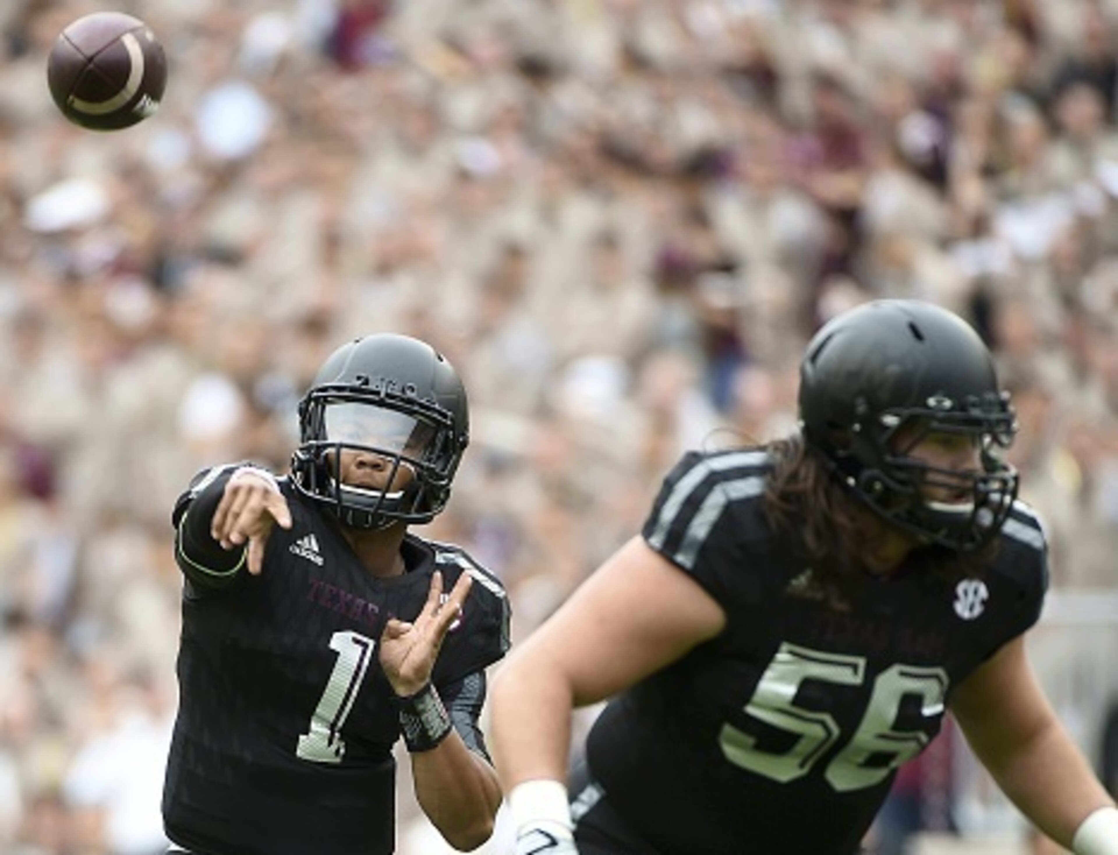 Texas A&M QB Kyler Murray and OL Mike Matthews