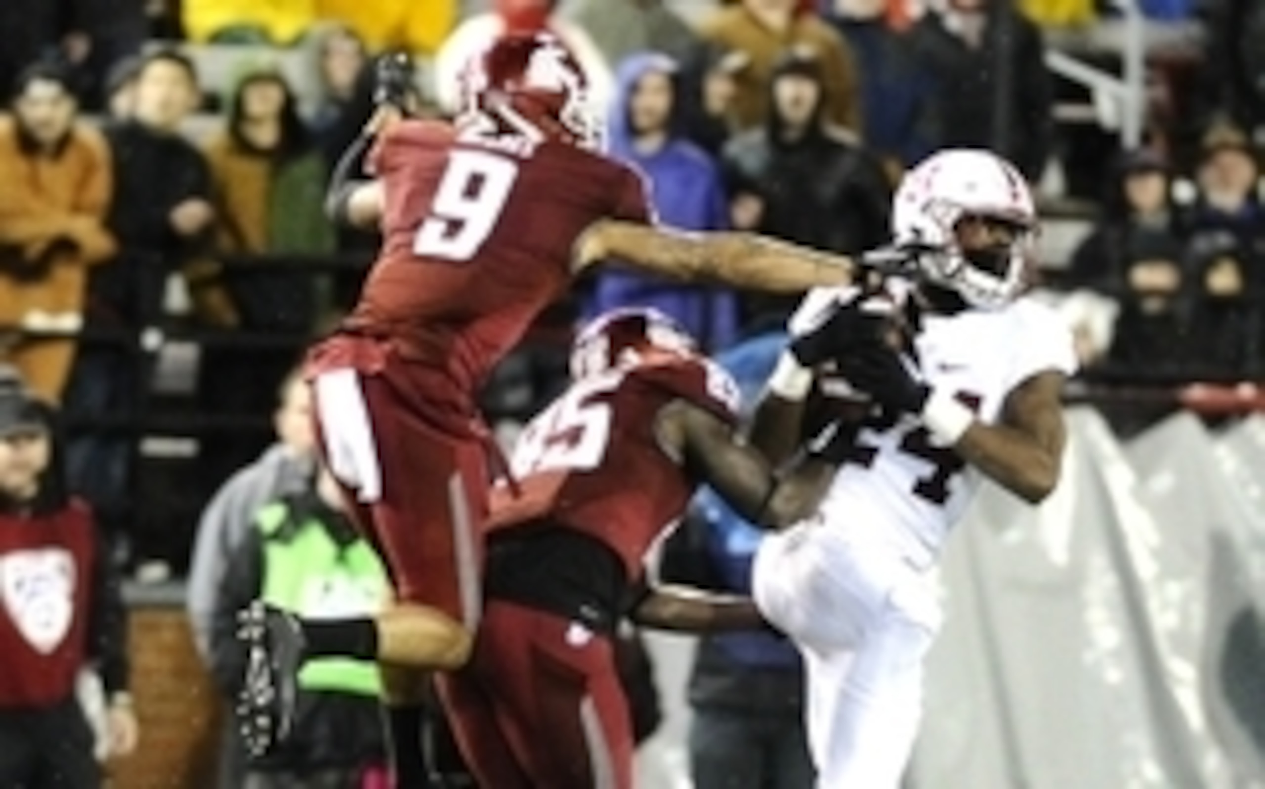 Stanford CB Quenton Meeks (right)